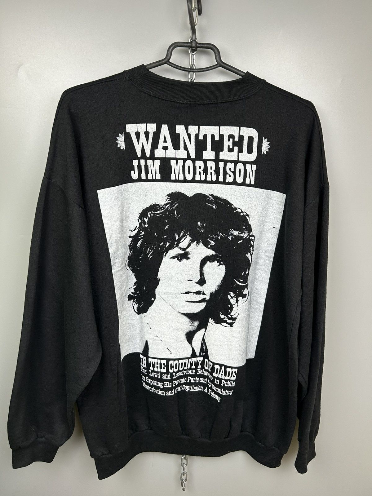 Band Tees × Vintage Vintage 1990 Jim Morrison The Doors Full Graphic Sweatshirt Size US XL / EU 56 / 4 - 11 Thumbnail