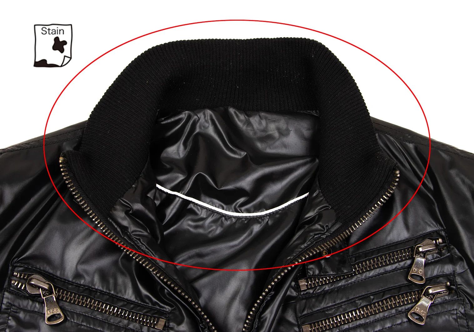 Polyester Zip Pocket Blouson in Black, Size 46