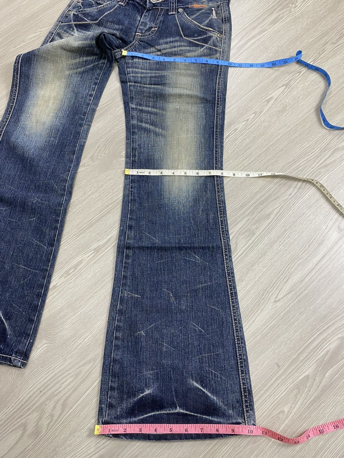 If Six Was Nine Vintage Edwin 503 Whiskered Punk Grunge Lgb Flared Jeans Size US 29 - 22 Thumbnail