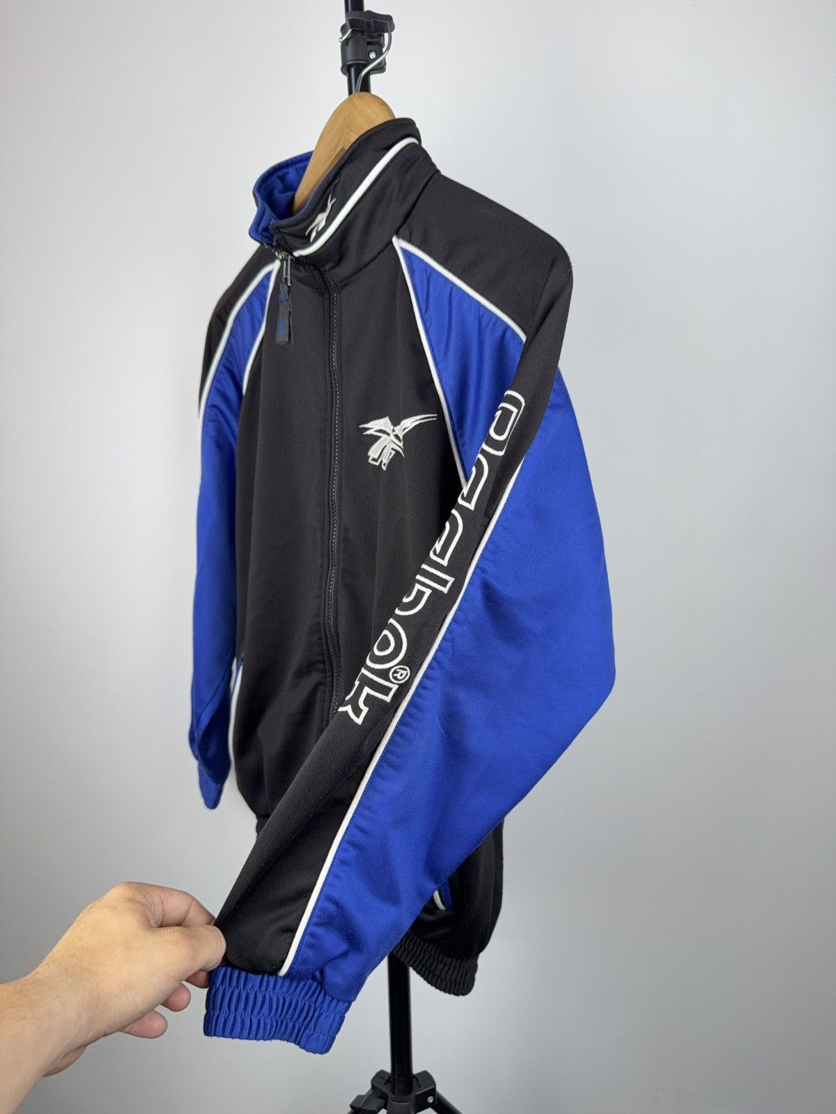Reebok Vintage 90s Reebok Vector Logo Track Jacket Black Blue Size US S / EU 44-46 / 1 - 7 Thumbnail