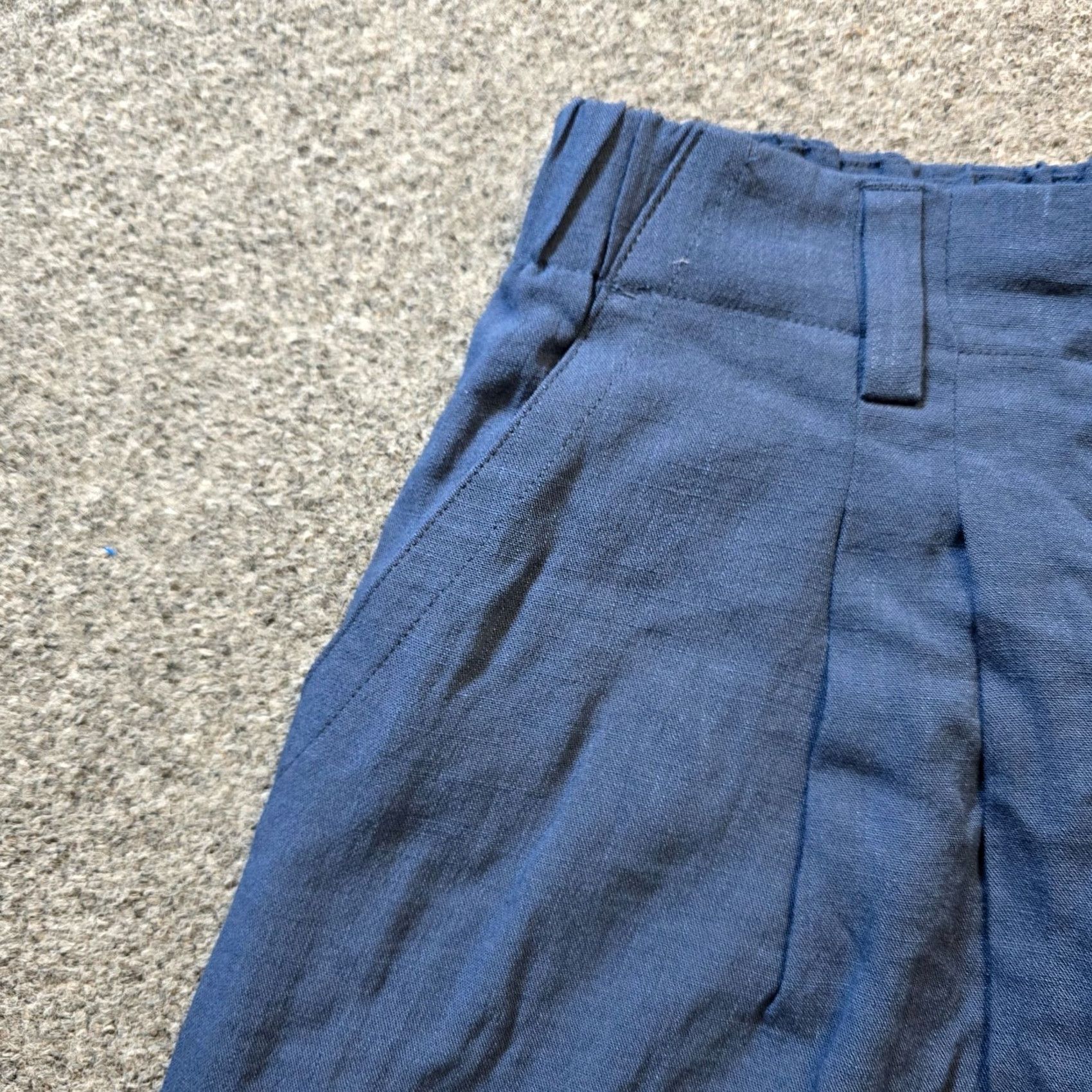Vintage Halara Pants Regular Blue Wide-Leg Pleated Plicated Stretch Casual Womens Size L Size 36" / US 14 / IT 50 - 3 Thumbnail