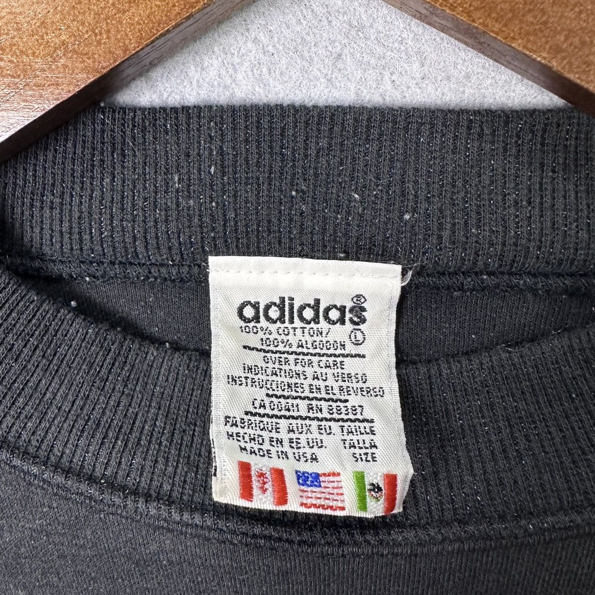 Adidas Vintage Adidas Crewneck Sweatshirt Made in USA Double Logo Size US L / EU 52-54 / 3 - 3 Thumbnail