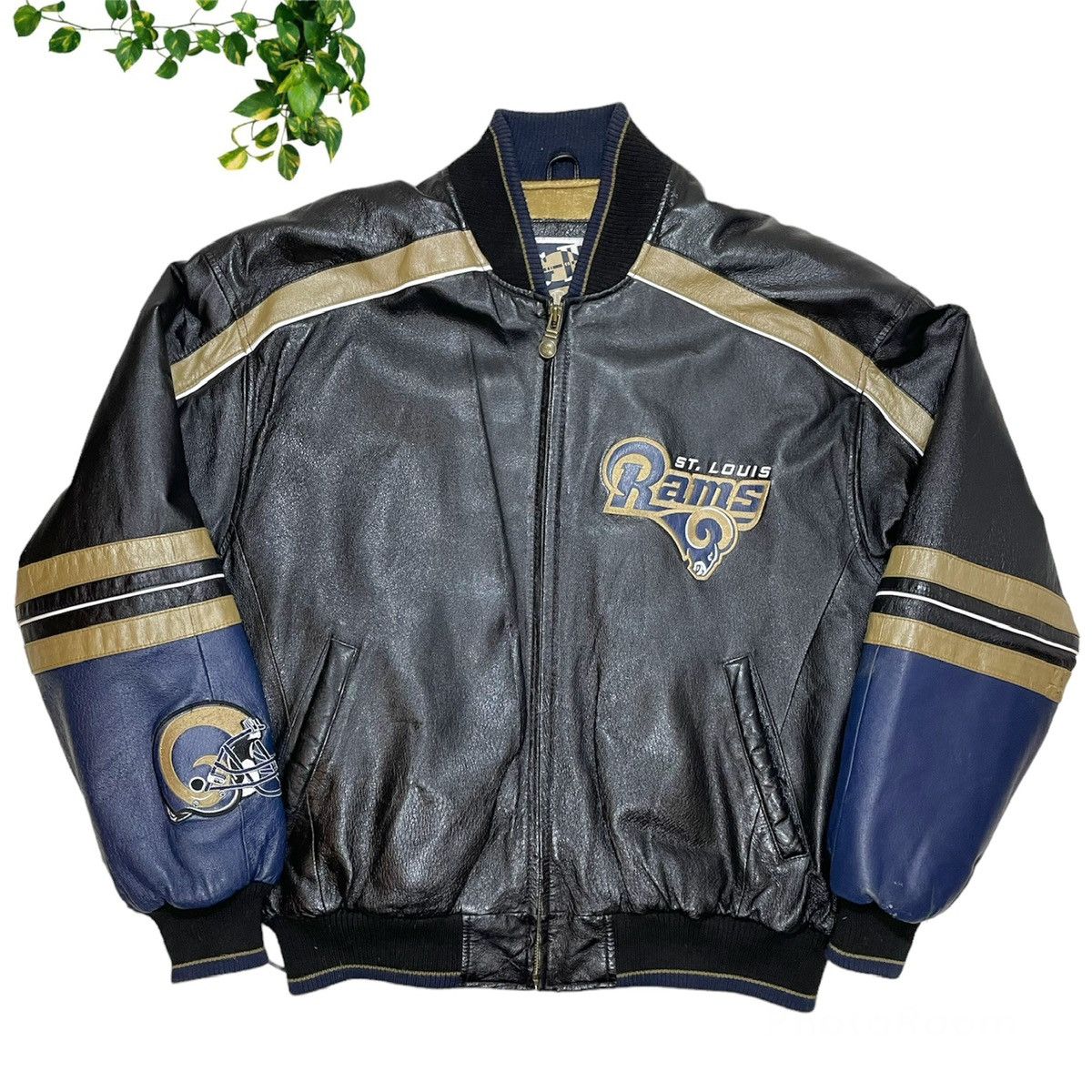 St Louis Rams Leather Jacket Xxl