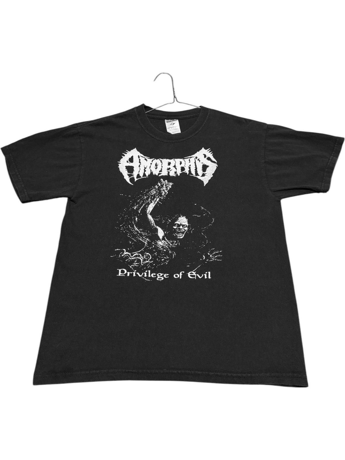 If Six Was Nine Vintage Amorphis Privilege Evil Concert Band Shirt Metal y2k Size US M / EU 48-50 / 2 - 1 Thumbnail