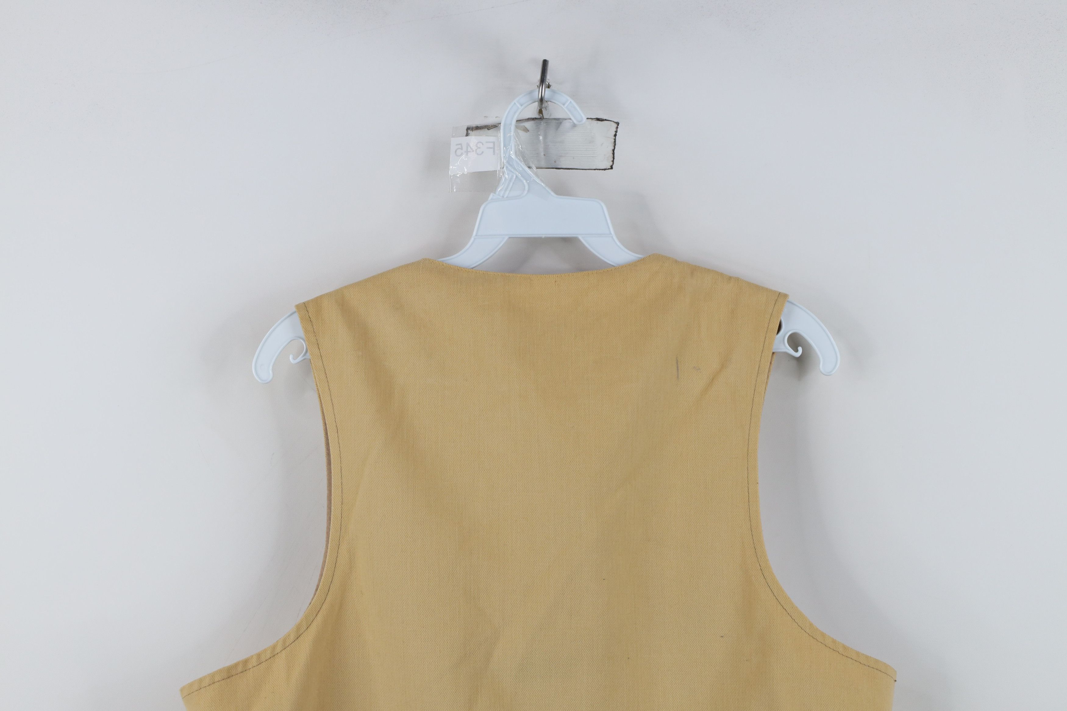 Vintage Vintage 60s 70s Streetwear Corduroy Vest Jacket Beige USA Size US XL / EU 56 / 4 - 14 Thumbnail