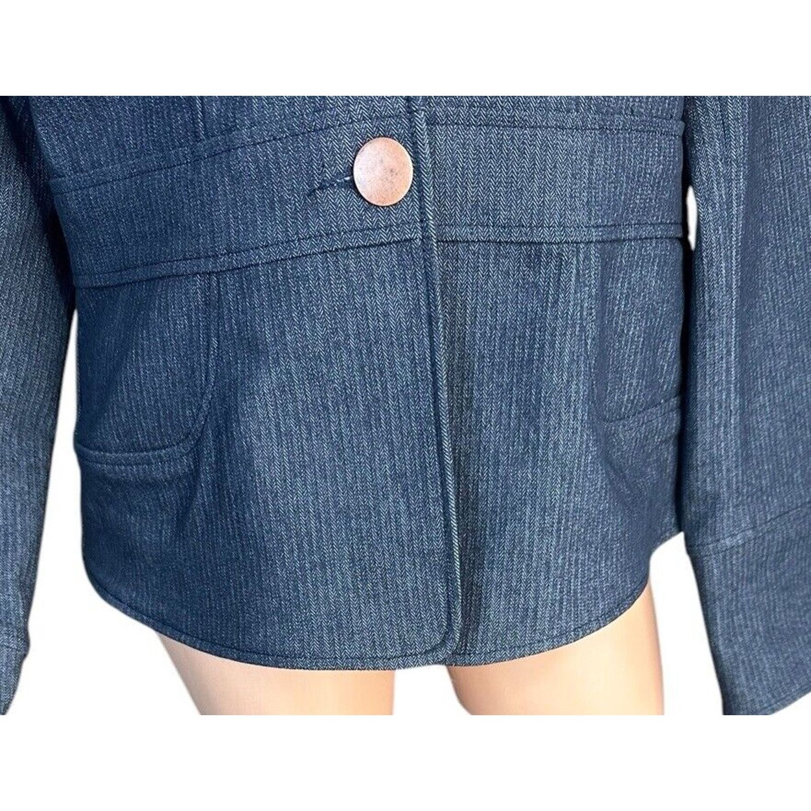 Other View Walter Blue Herringbone Denim Trouser Jeans Blazer 10 L Size 32" / US 10 / IT 46 - 9 Thumbnail