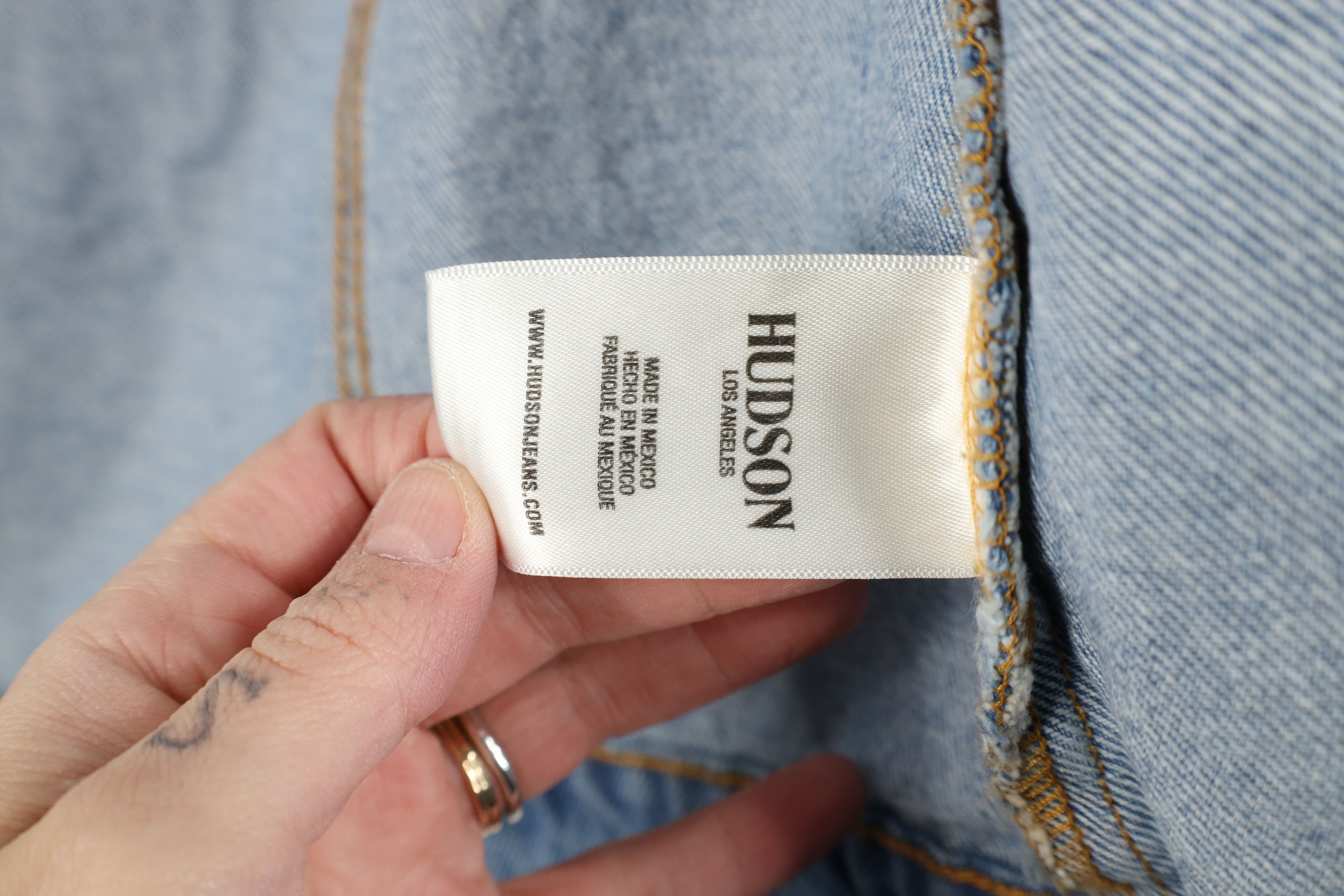 Vintage Hudson Jeans Faded Denim Jean Trucker Jacket Blue Size S / US 4 / IT 40 - 10 Thumbnail