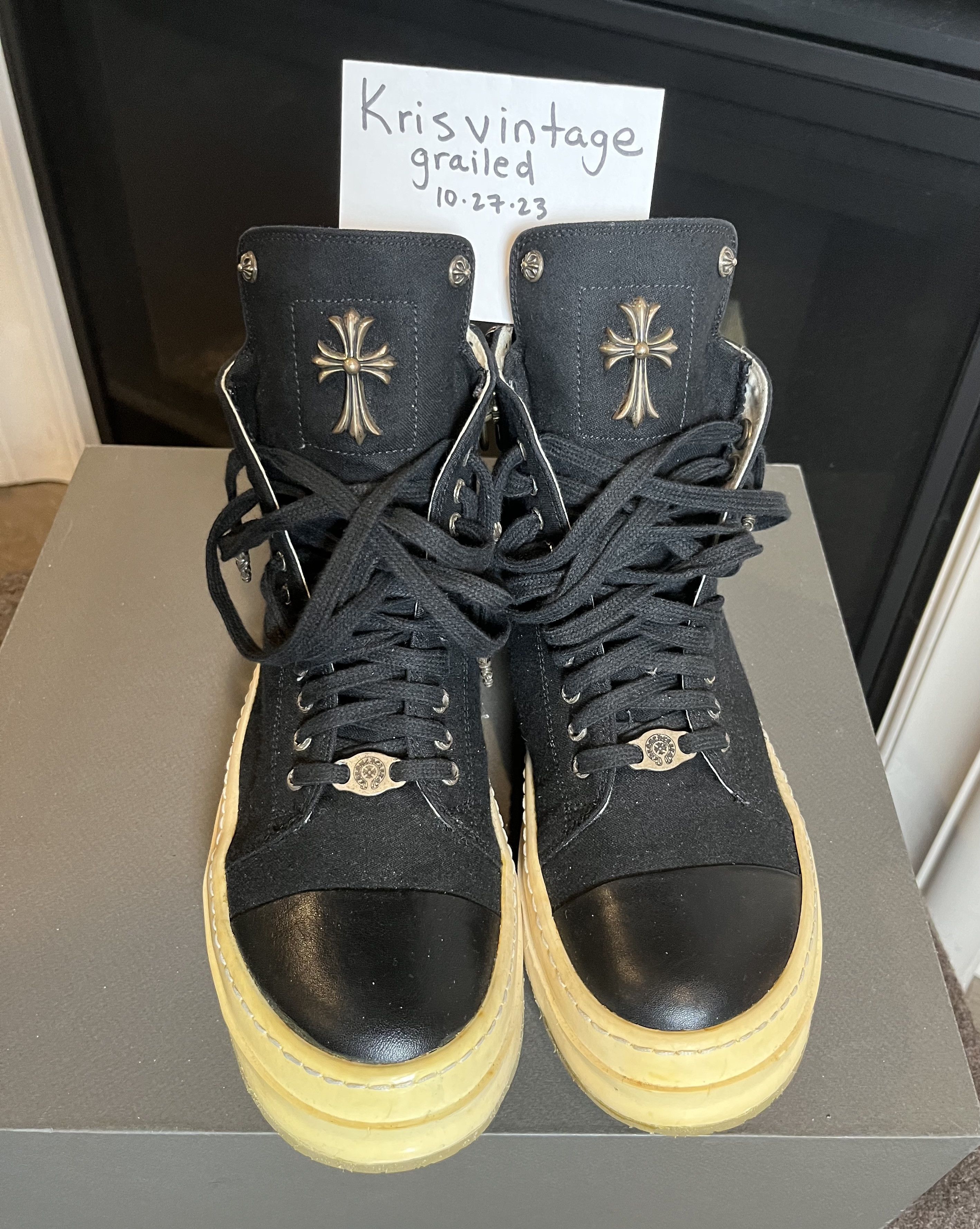 Chrome Hearts × Rick Owens RICK OWENS CHROME HEARTS RAMONES, BLACK TOE, STAPLE HEEL Size US 11 / EU 44 - 4 Thumbnail