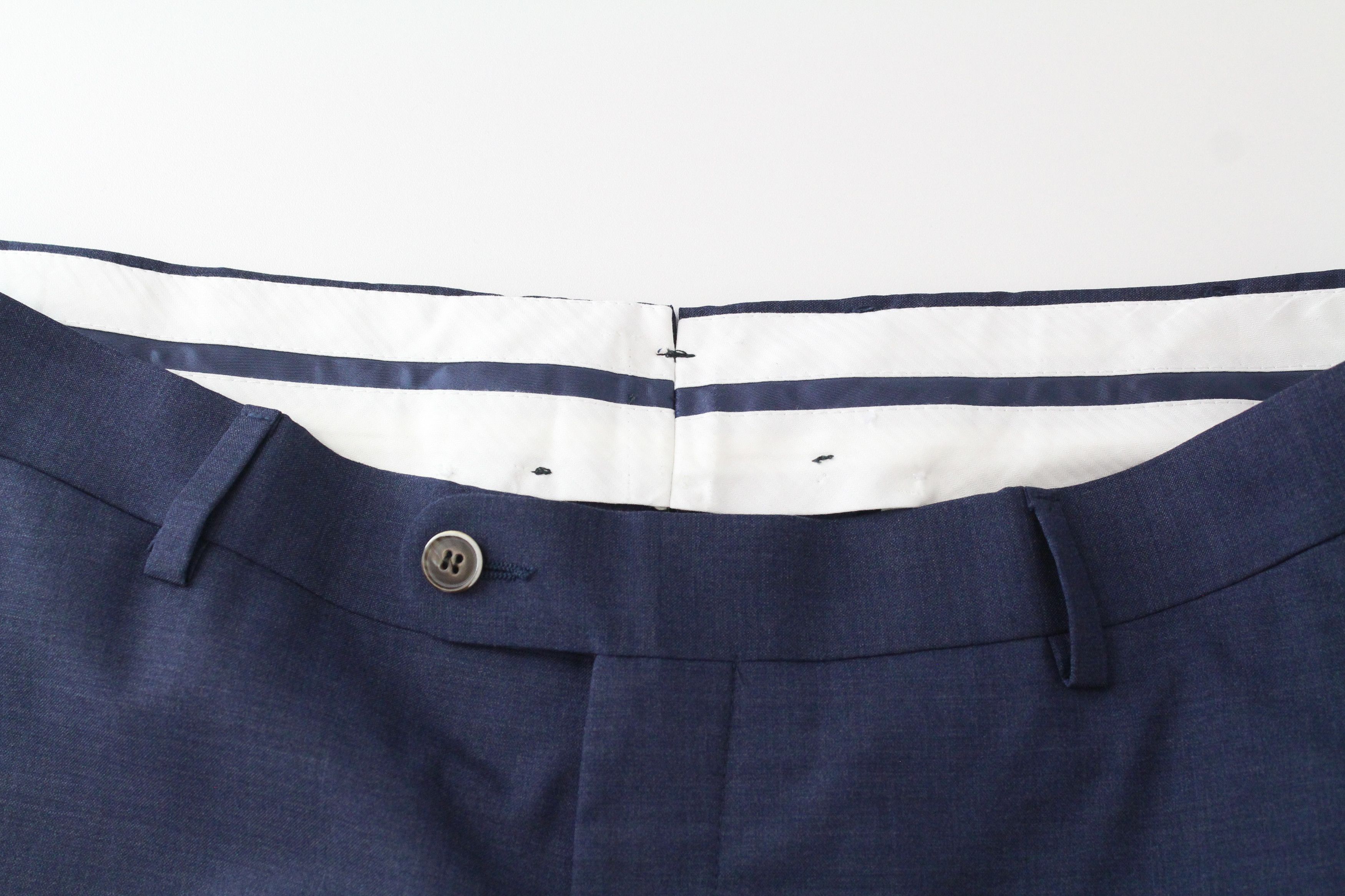 Suitsupply BRESCIA UK42R Blue Wool Lined Pleat Front Trousers 61752 Size 42R - 6 Thumbnail