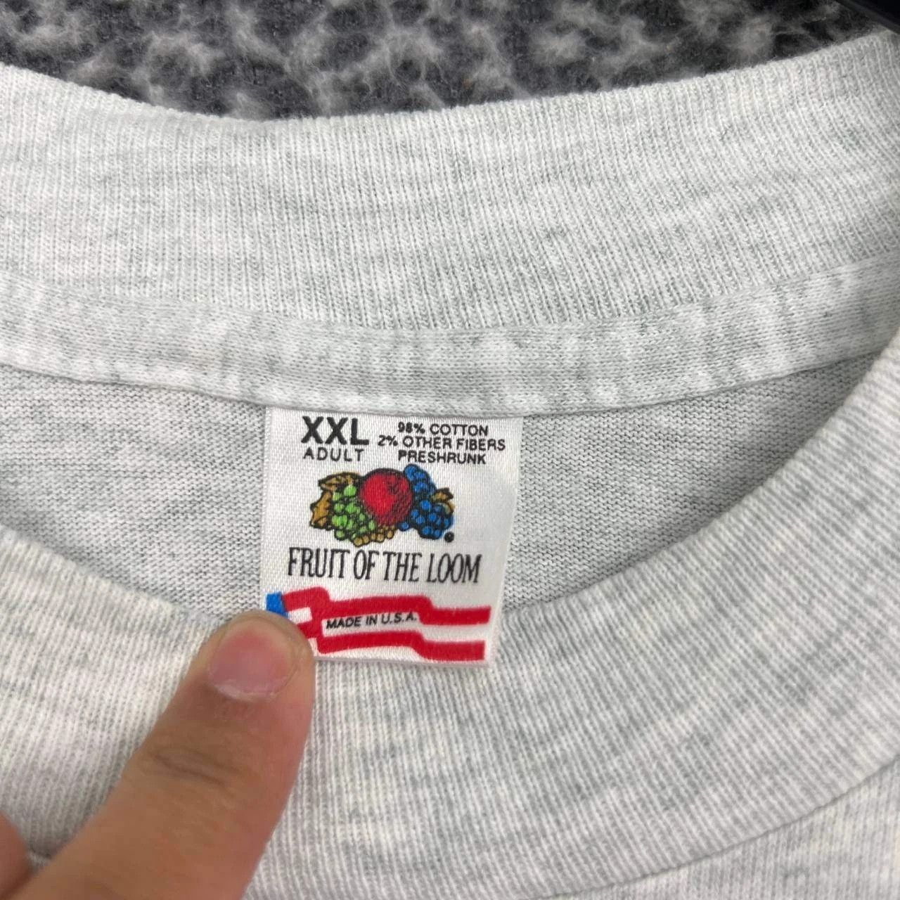 Fruit Of The Loom Vintage Rodeo Hard USA Shirt Men 2XL Gray Deadstock New Size US XXL / EU 58 / 5 - 5 Thumbnail