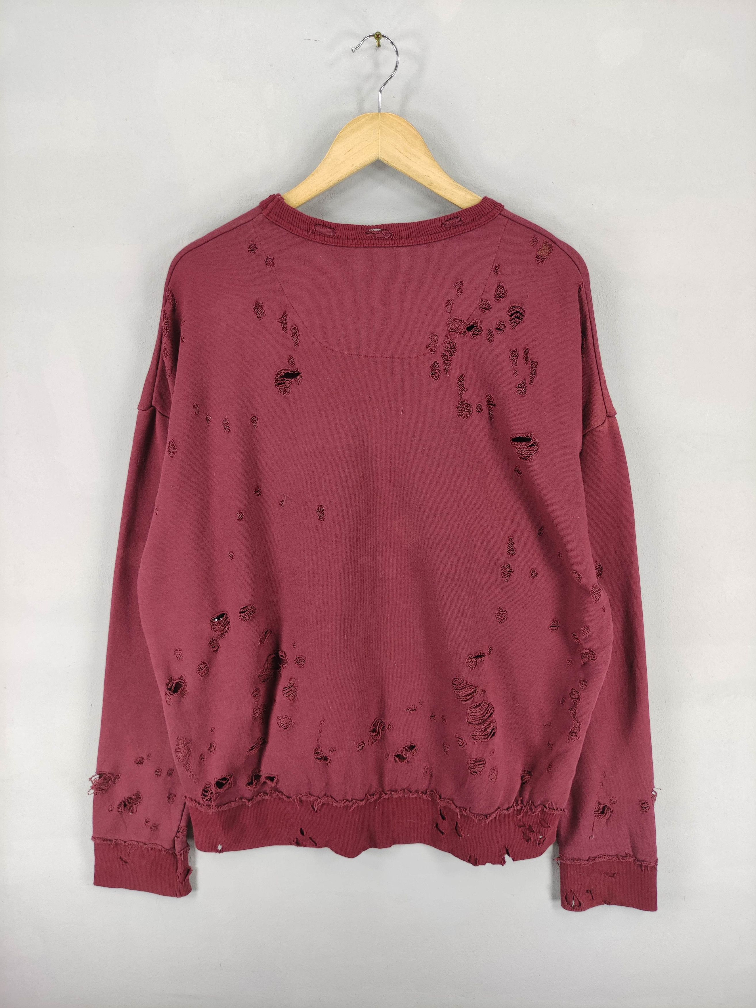 Japanese Brand Vintage Black Flame Distressed Sweatshirt Punk Style Size US XL / EU 56 / 4 - 14 Thumbnail