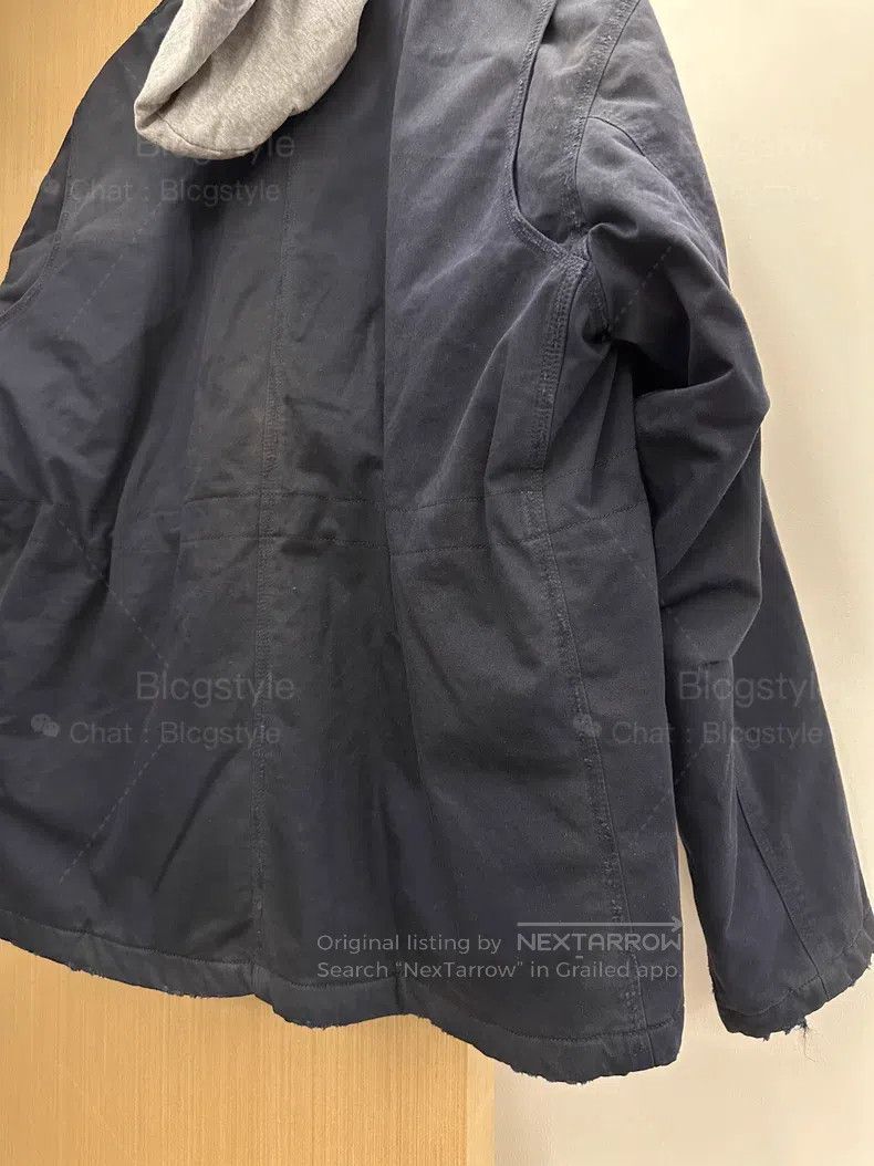Balenciaga Balenciaga Carhartt Four-Pocket Distressed Hooded Jacket Size US S / EU 44-46 / 1 - 7 Thumbnail