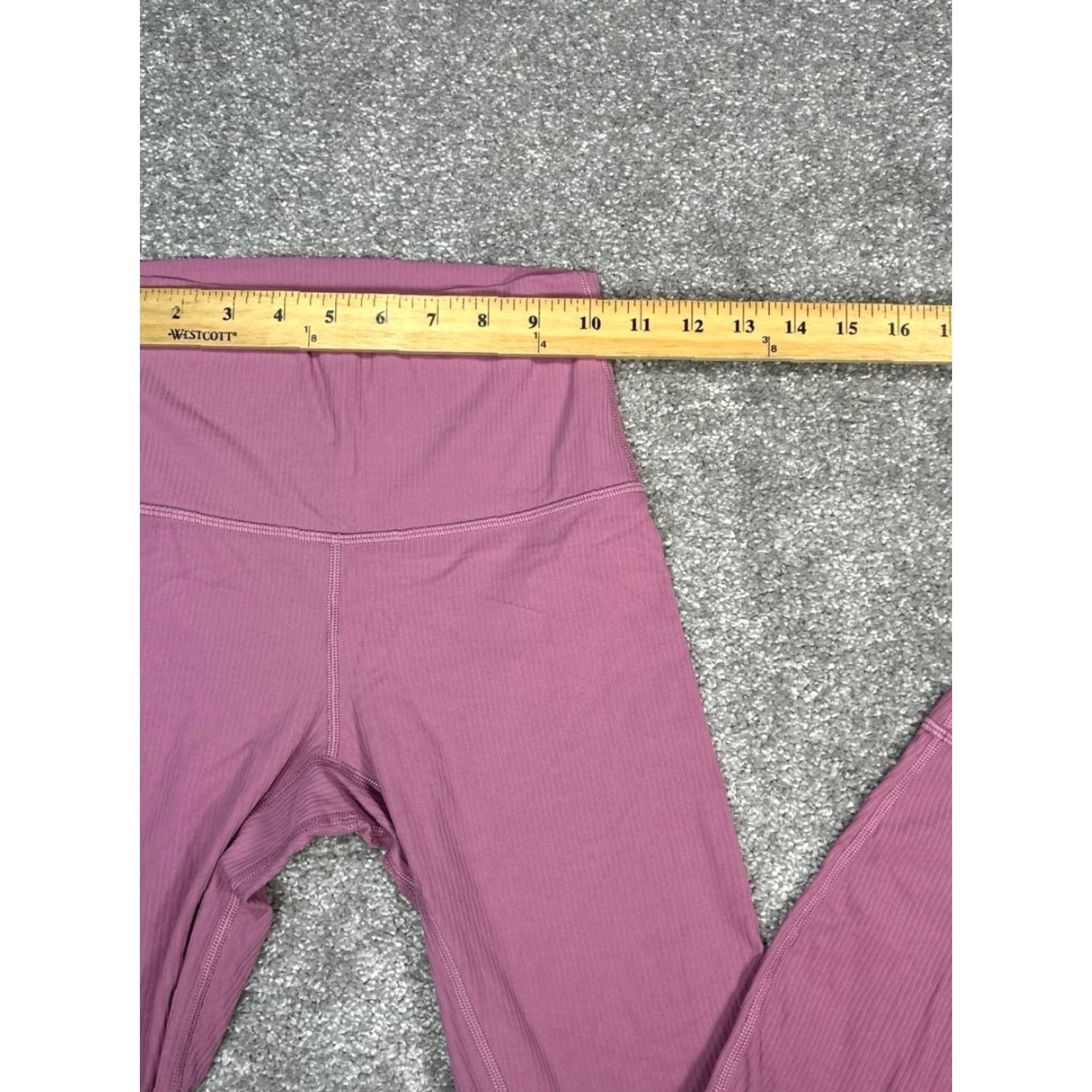 Lululemon Align Ribbed High Rise Pants Womens 4 Pink Logo Stretch Yoga