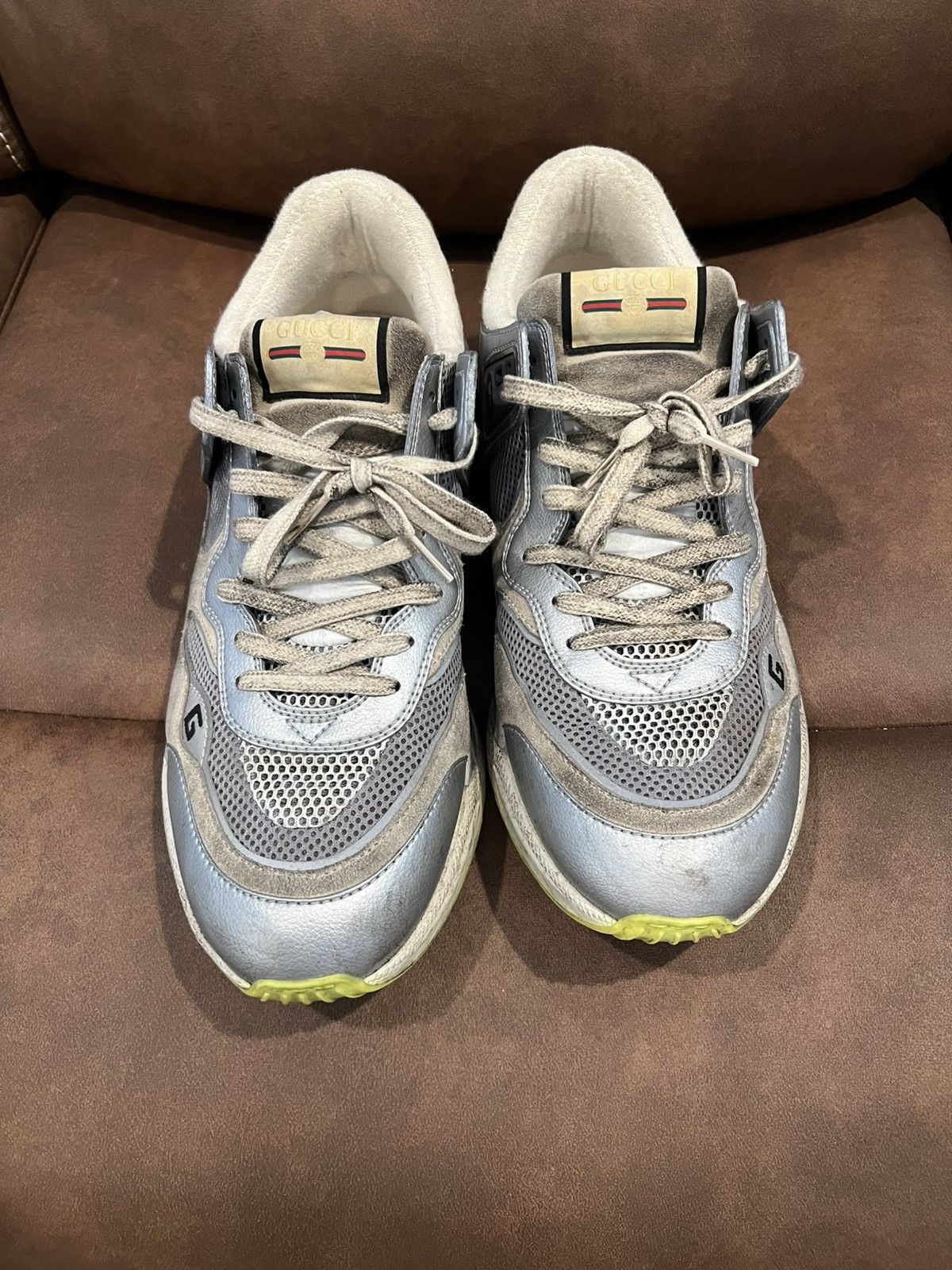 Gucci Gucci Ultrapace Sneakers Sliver/Multi-color Size US 13 / EU 46 - 3 Thumbnail