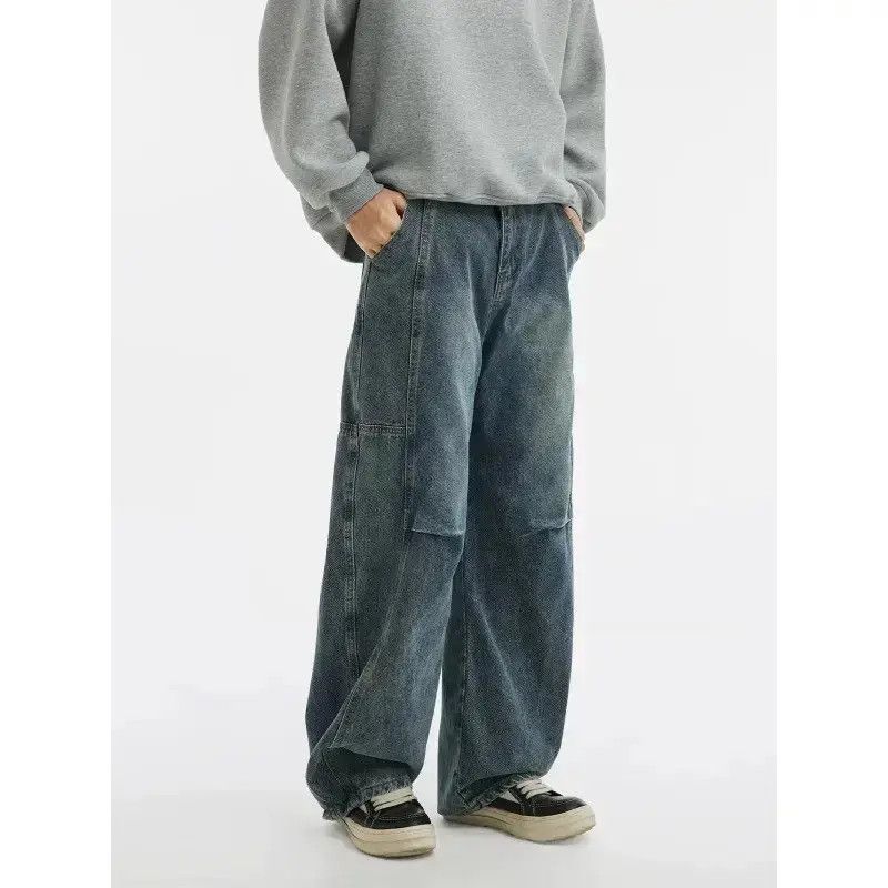 Japanese Brand Retro loose wide leg patchwork jeans Size US 32 / EU 48 - 1 Thumbnail
