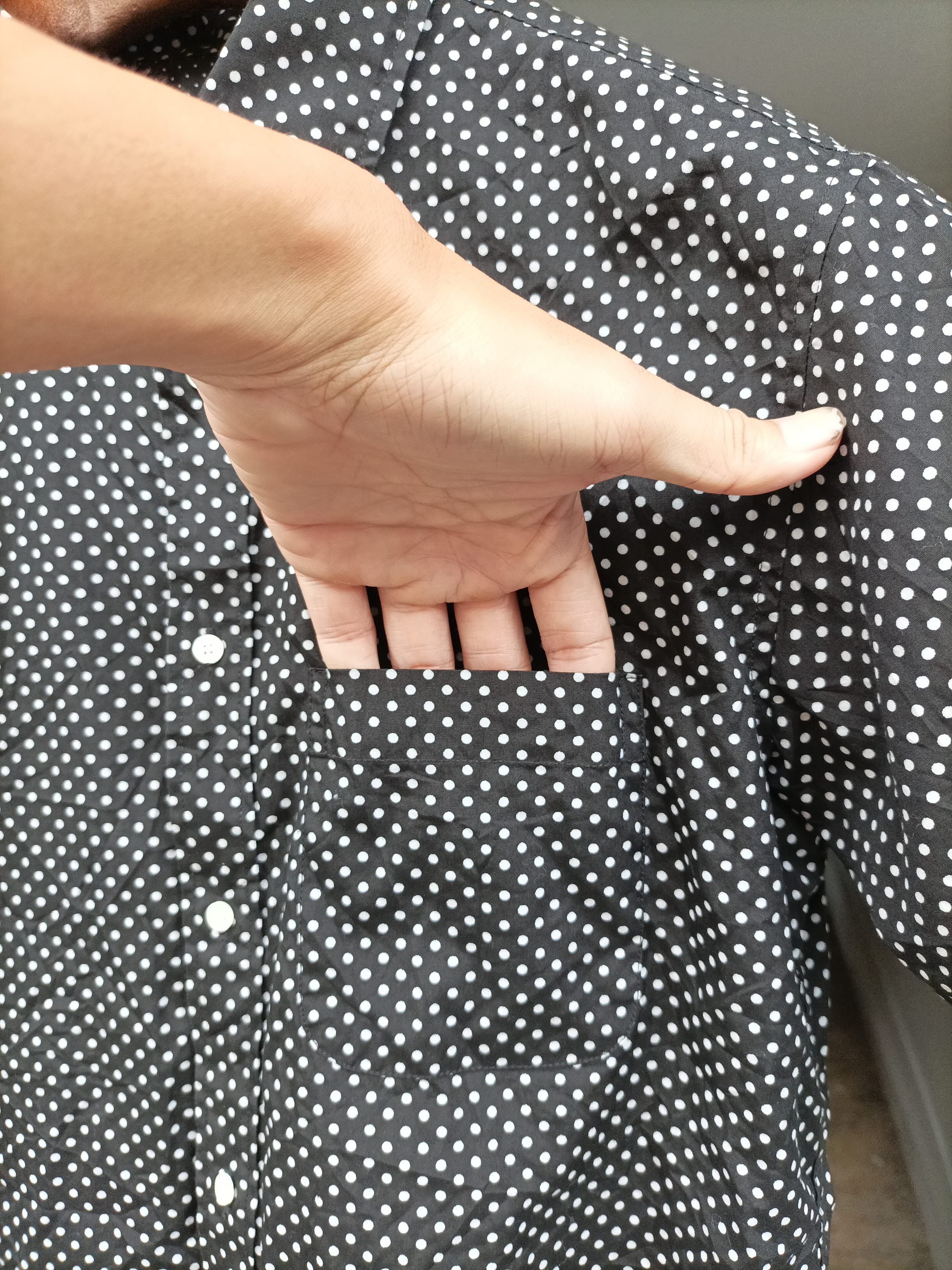 Beams Plus × Japanese Brand (S355) Beams Black White Dot Button Up Short Sleeve Shirt S Size US S / EU 44-46 / 1 - 8 Thumbnail