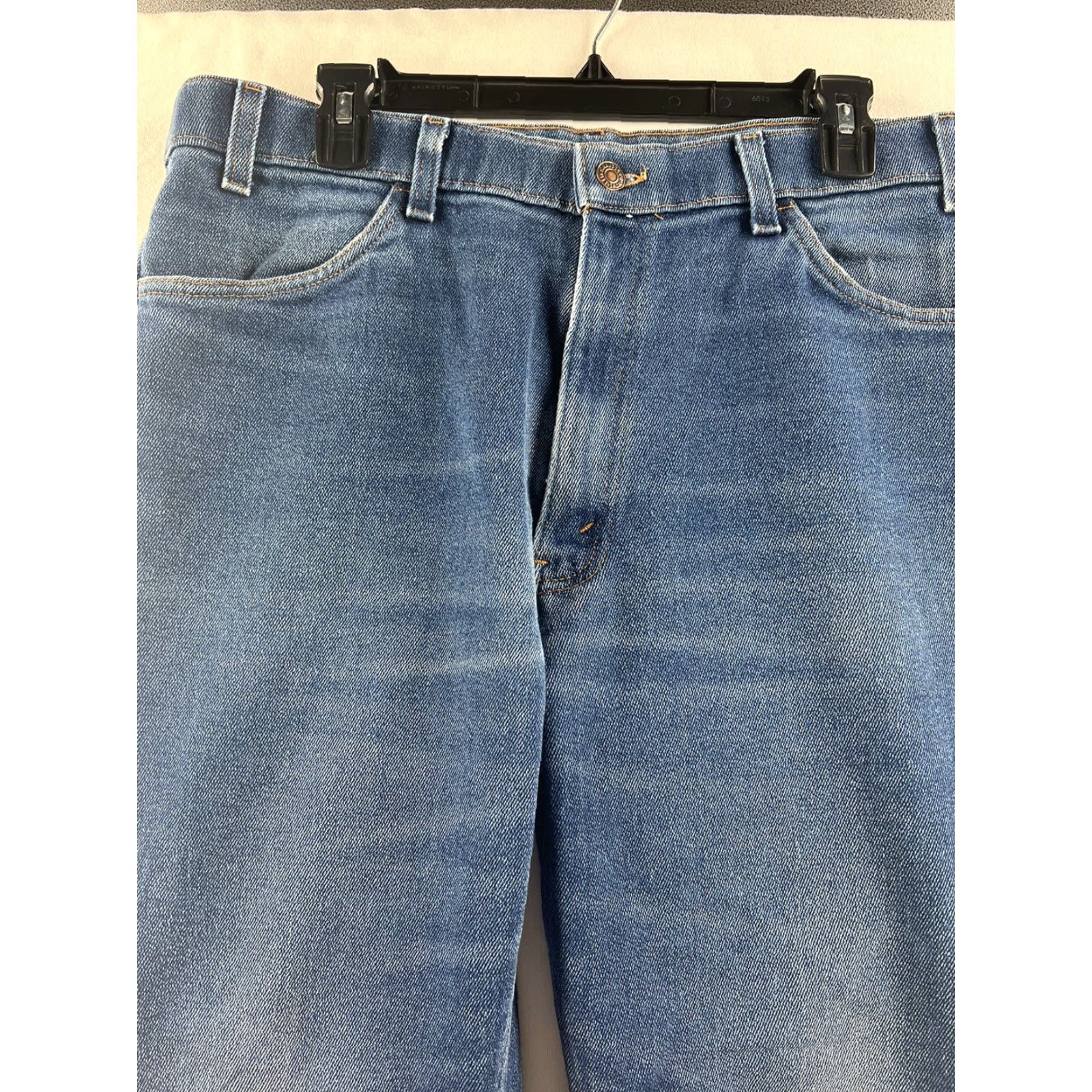 Levi's VINTAGE Levi's Jeans Men 5-Pocket Blue Denim USA Made 35x27 Belt Loops Zipper Denim Pants Jeans Size US 35 - 2 Thumbnail