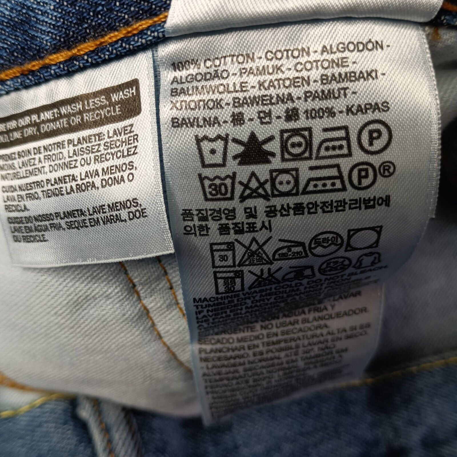 Levi's Levi's 505 Jeans Men's 36x38 Regular Fit Straight Leg Blue Size US 36 / EU 52 - 5 Thumbnail