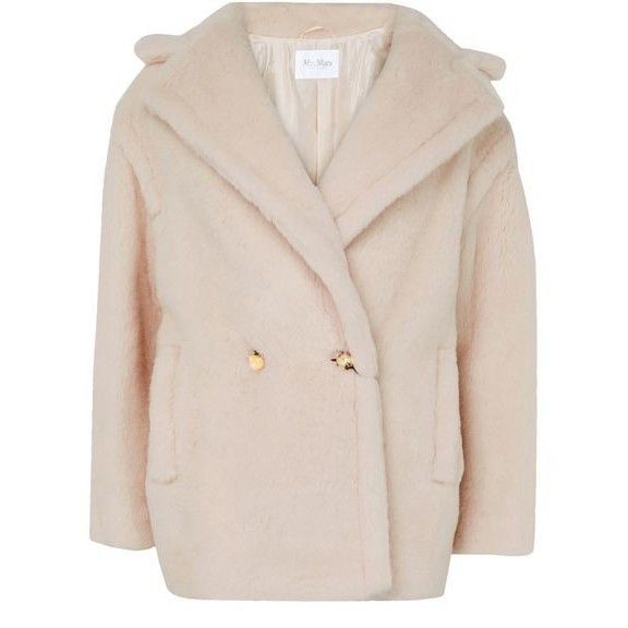 Max Mara MAX MARA Olga Aviator Fuzzy Beige Wool Jacket New & Authenti Size M / US 6-8 / IT 42-44 - 1 Thumbnail