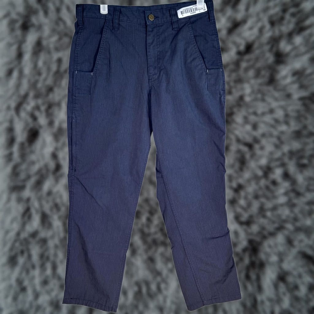 Carhartt VINTAGE Carhartt Pants Mens 29x28 Navy Ripstop Relaxed Fit Workwear Utility Pockets Size US 29 - 1 Thumbnail