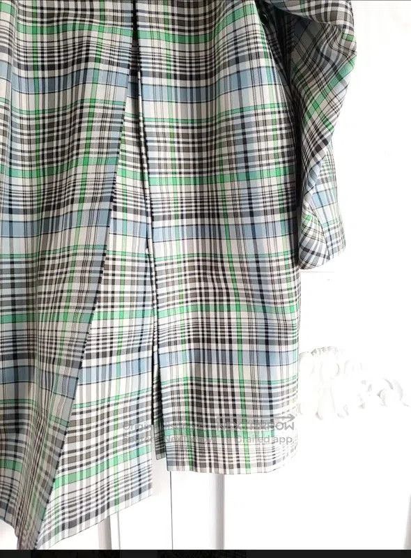 Burberry Burberry Long Green Check Coat for Women. Size L / US 10 / IT 46 - 3 Thumbnail