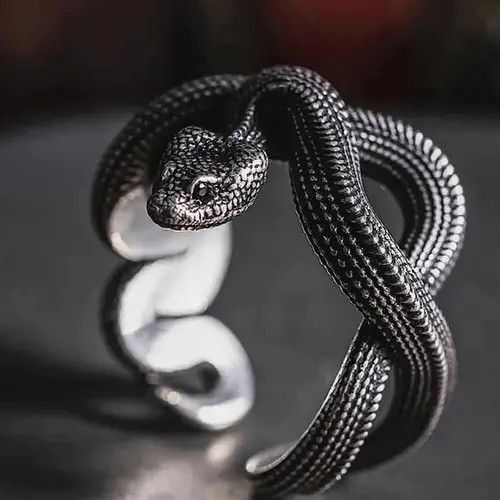 Jewelry Adjustable Retro Style Snake Ring Size ONE SIZE - 3 Thumbnail
