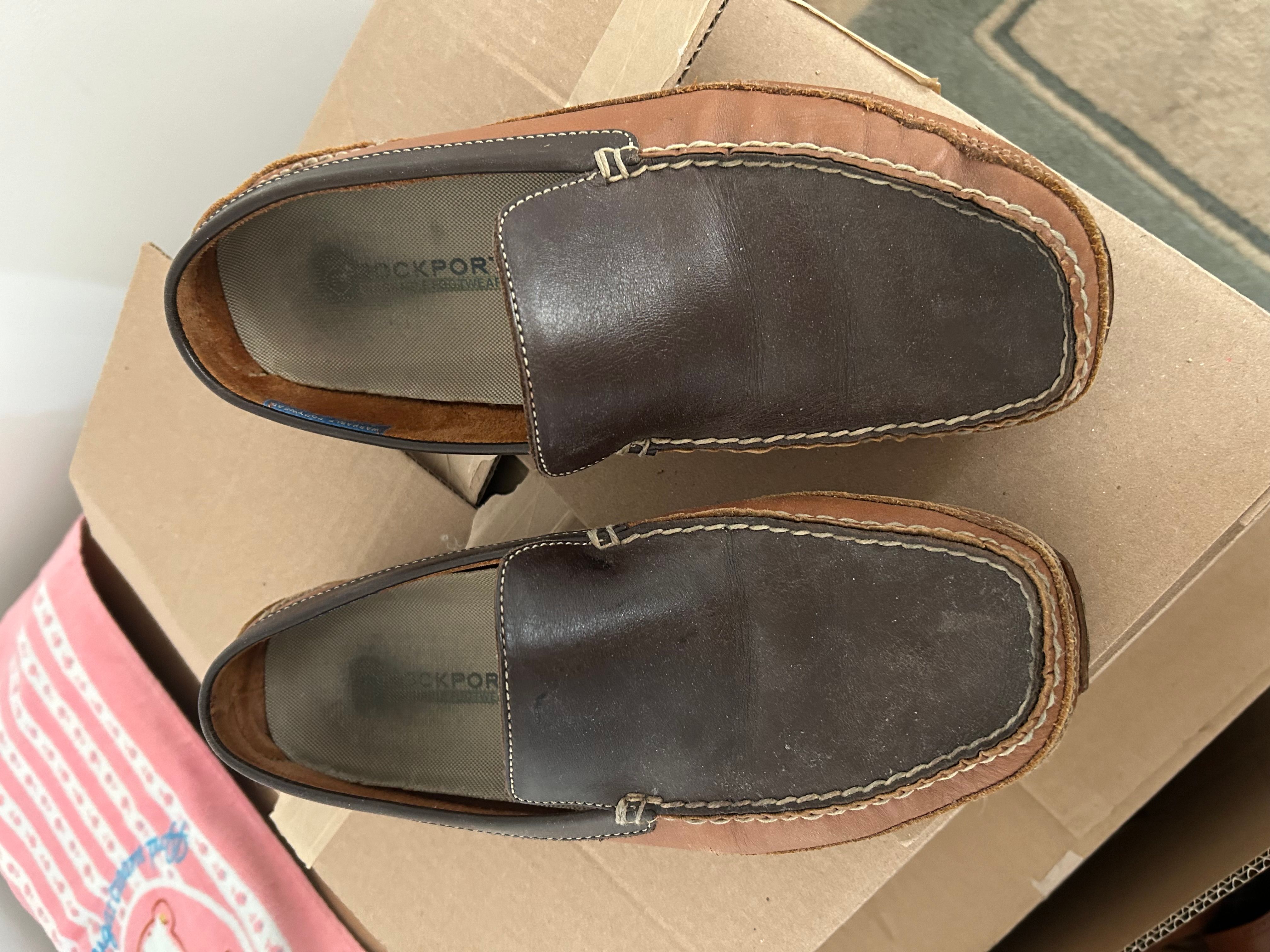 Rockport Rockport men’s leather driving moccasins loafers.Two tone ...