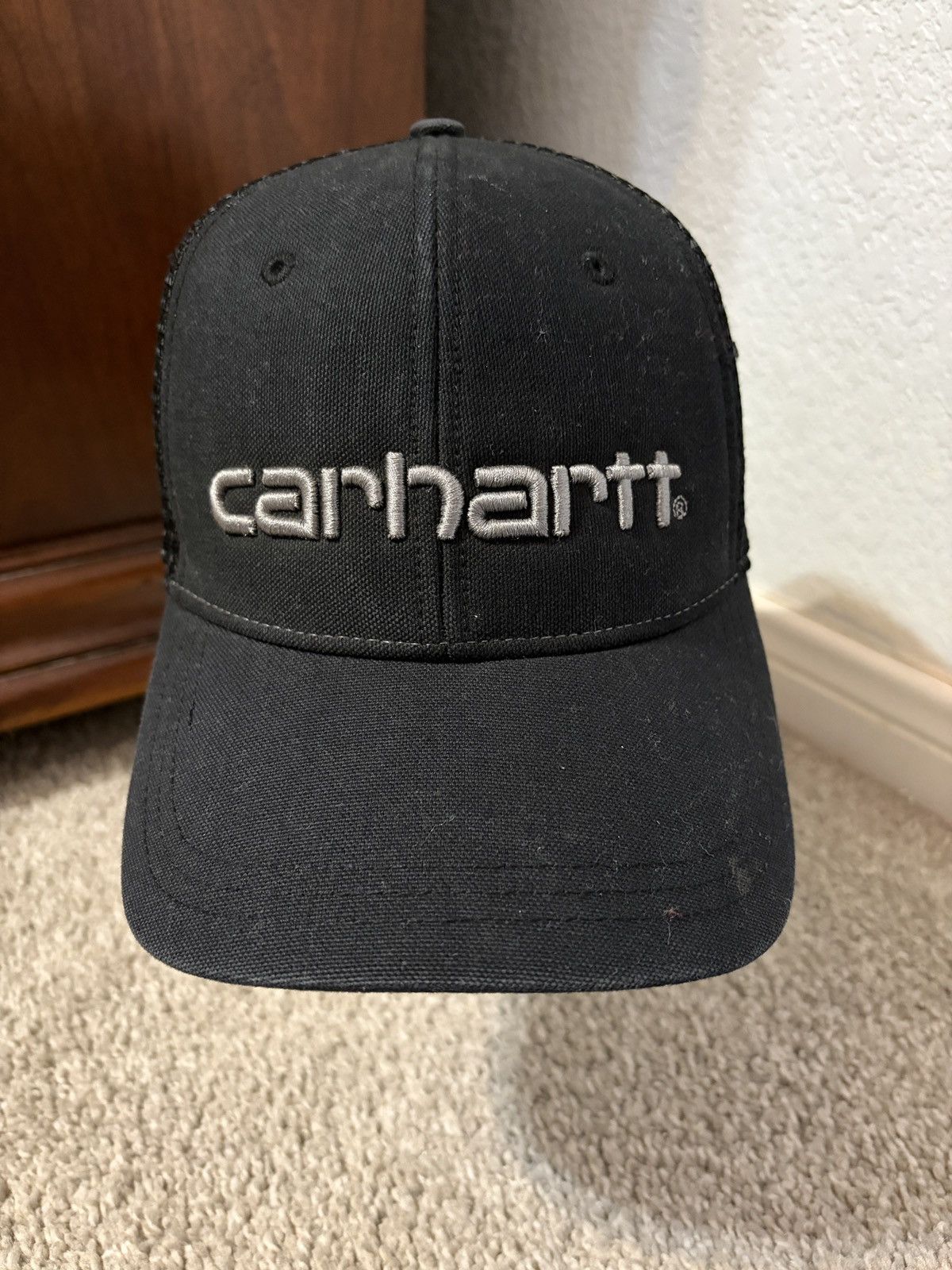 Carhartt Carhartt Snapback Trucker Hat Black One Size Embroidered Size ONE SIZE - 5 Thumbnail