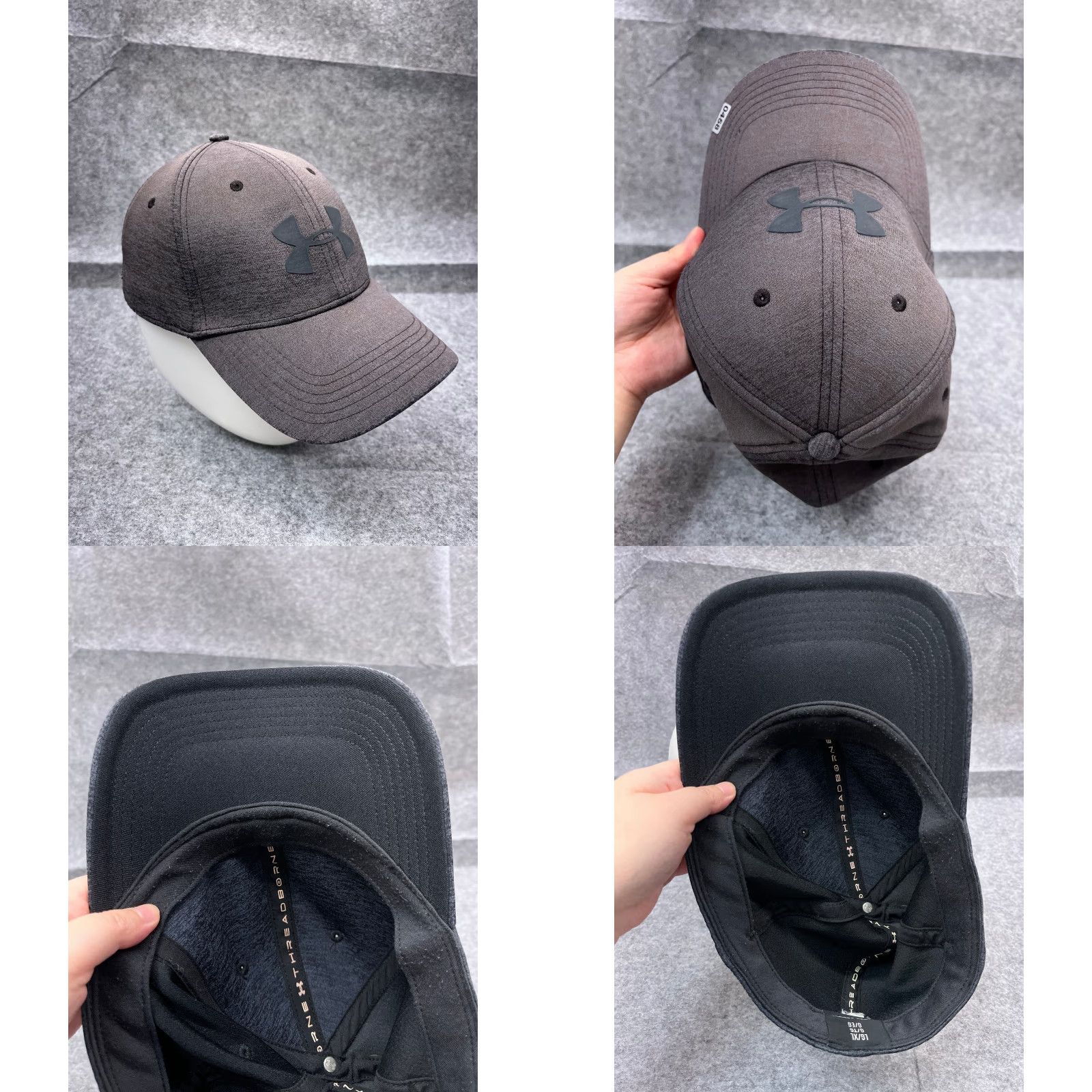 Under Armour Under Armour Hat Fitted Adult Extra Large Gray 100% Polyester Threadborne Size ONE SIZE - 8 Thumbnail