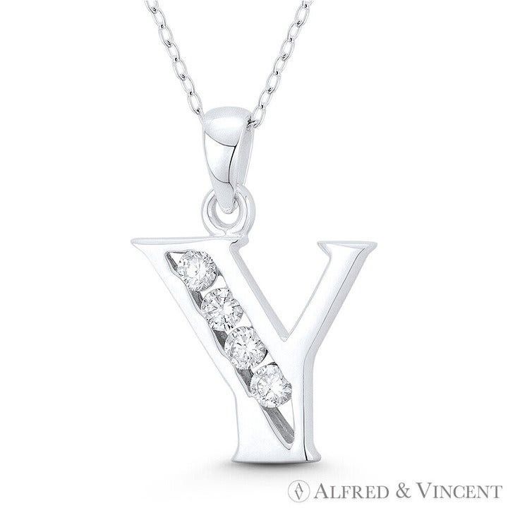 Other Initial Letter "Y" CZ Crystal Charm Pendant Size ONE SIZE - 1 Preview