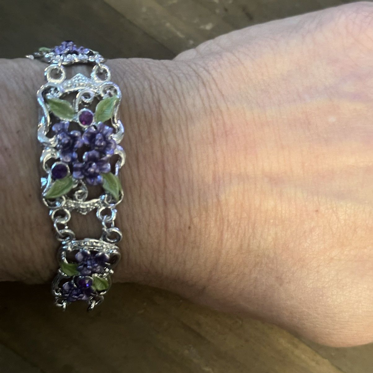 Other Filigree purple flower bracelet Size ONE SIZE - 5 Thumbnail