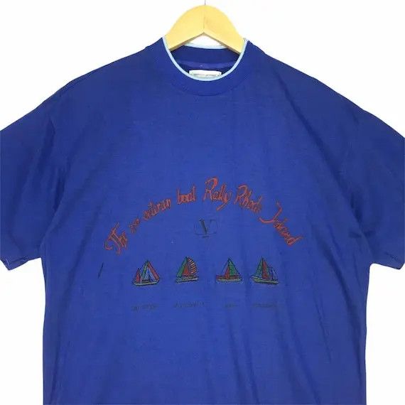 Valentino Vtg VALENTINO GARAVANI JEANS Italy Sailing Tee Shirt Yacht Size M / US 6-8 / IT 42-44 - 3 Thumbnail