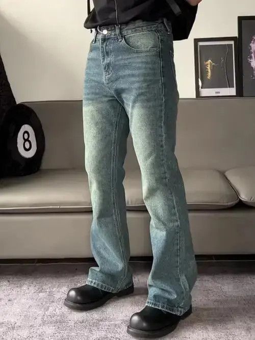 Designer × Japanese Brand × Jean distressed vibe yuppie flared jeans Size US 32 / EU 48 - 3 Thumbnail