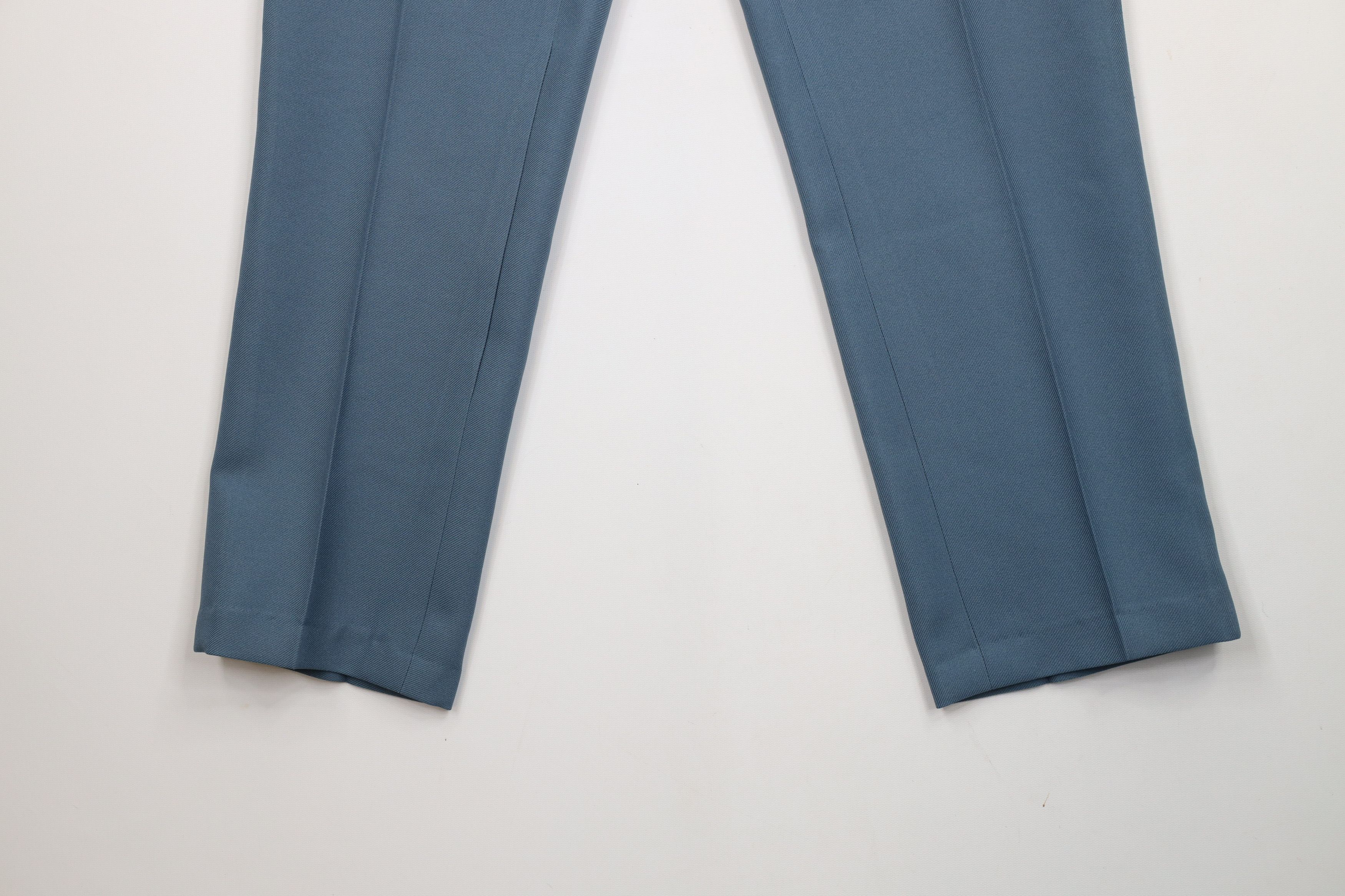 Vintage Vintage 70s Streetwear Leg Chino Pants Blue Polyester USA Size US 32 / EU 48 - 4 Thumbnail