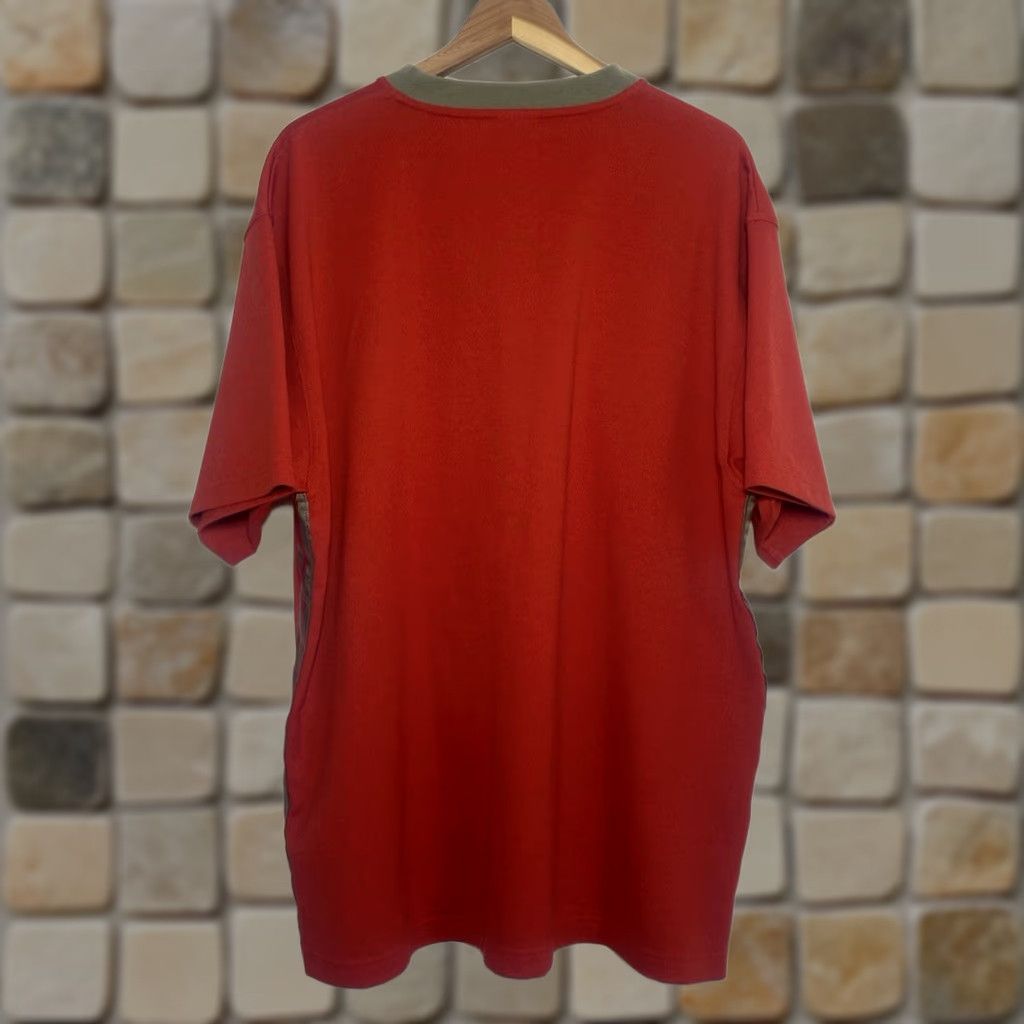 Adidas VINTAGE adidas 3 Stripes Tee Men’s 90s V-Neck XL Red Shirt T-Shirt Logo 1990s Decade Mens Size US XL / EU 56 / 4 - 1 Thumbnail