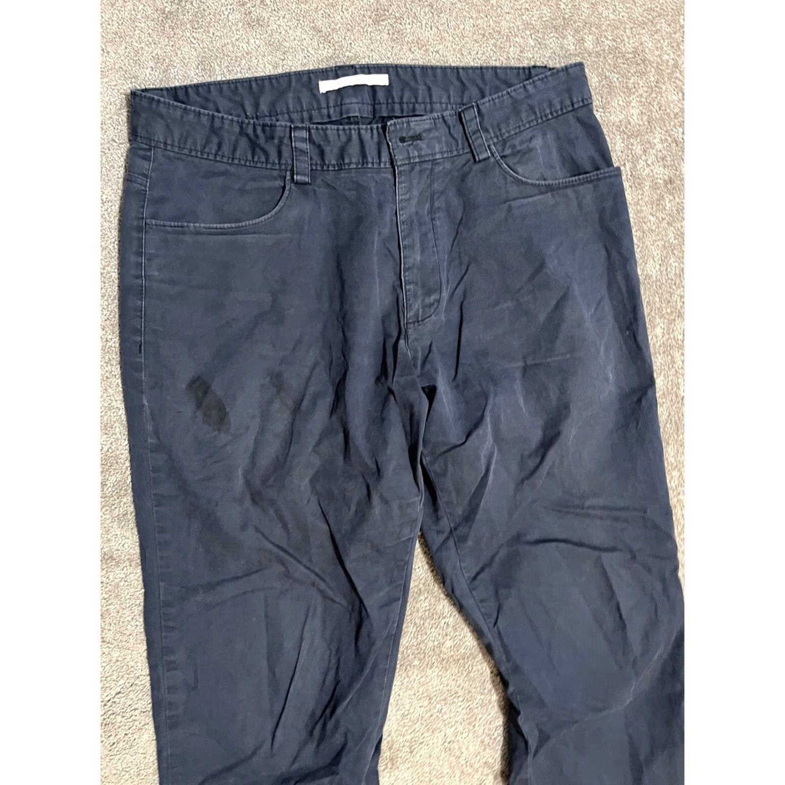 Calvin Klein Calvin Klein Slim Fit Chino Pants Men's 32x30 Blue Solid Dress Casual Workwear Size US 32 / EU 48 - 2 Thumbnail