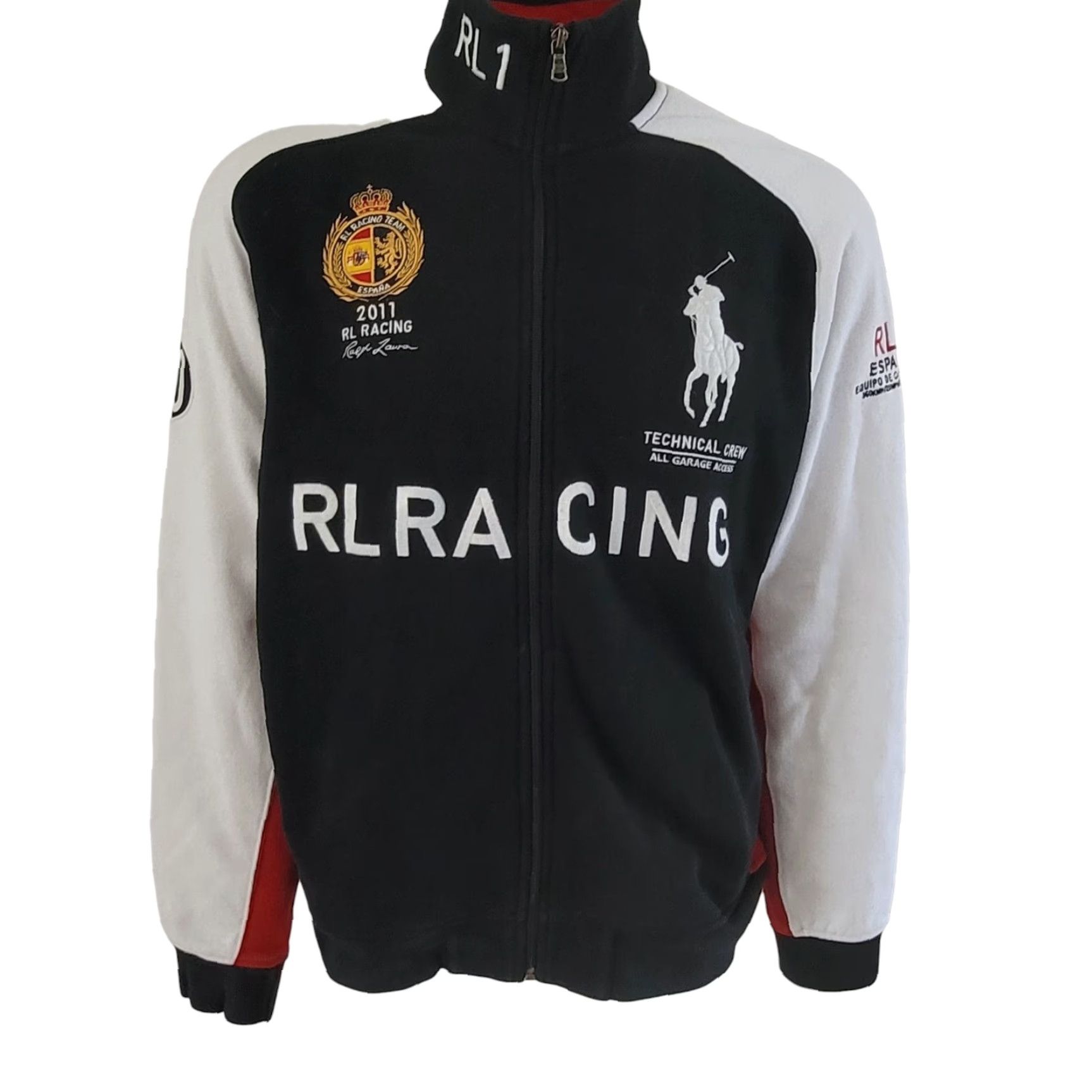 Polo Ralph Lauren VINTAGE Polo Ralph Lauren RL Racing Tracksuit Top Jacket XL Spain Multicoloured Racing/Activewear Mens Track Jacket Size US XL / EU 56 / 4 - 2 Thumbnail