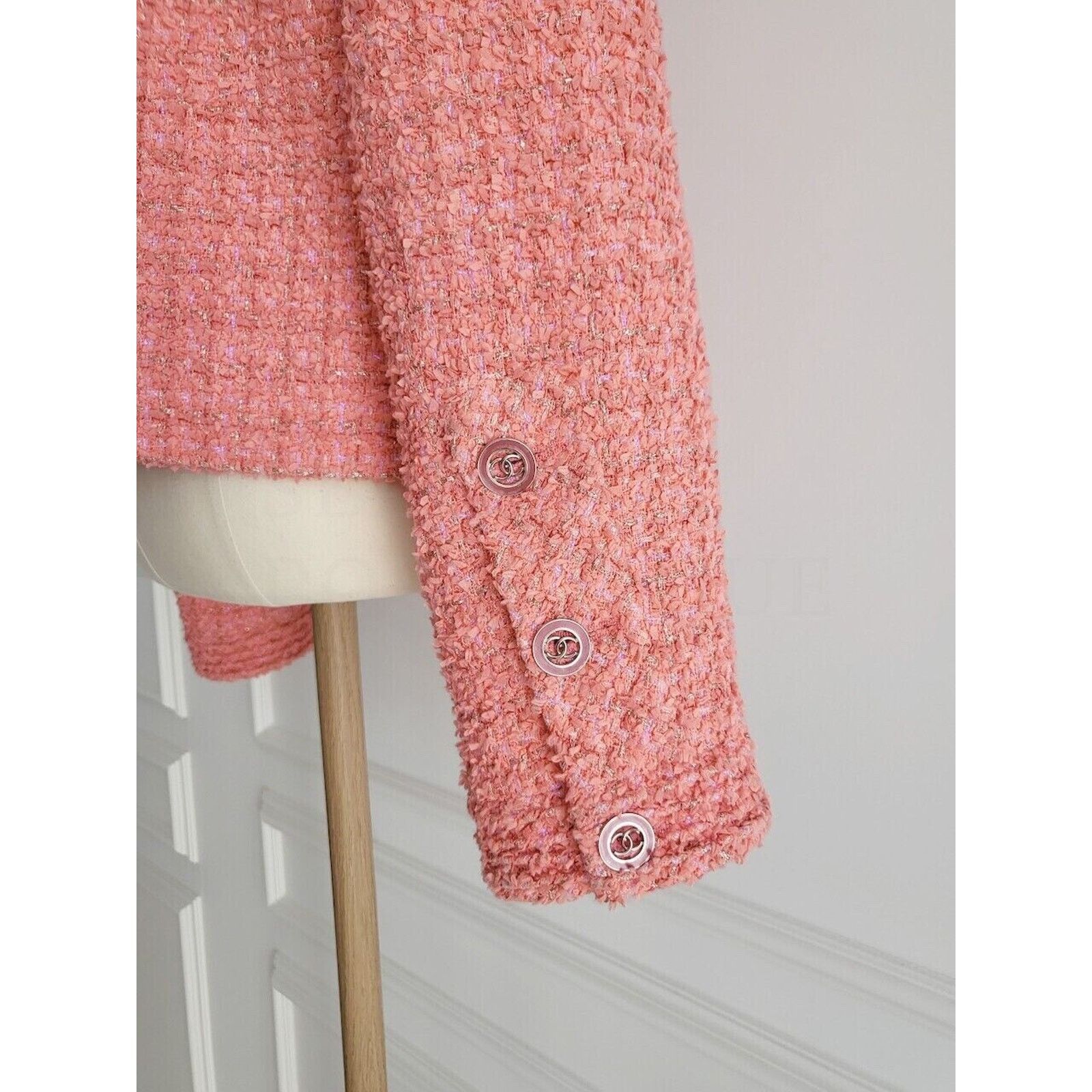 Chanel Chanel Button Runway Long Sleeve Tweed Jacket 42 Size M / US 6-8 / IT 42-44 - 15 Thumbnail