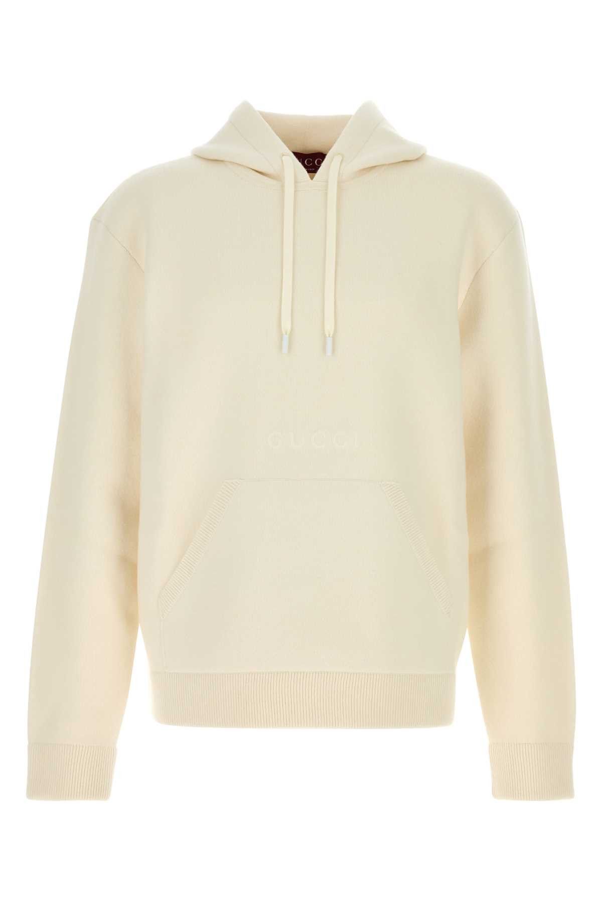 Gucci Ivory Stretch Wool Blend Sweatshirt Size US M / EU 48-50 / 2 - 1 Thumbnail