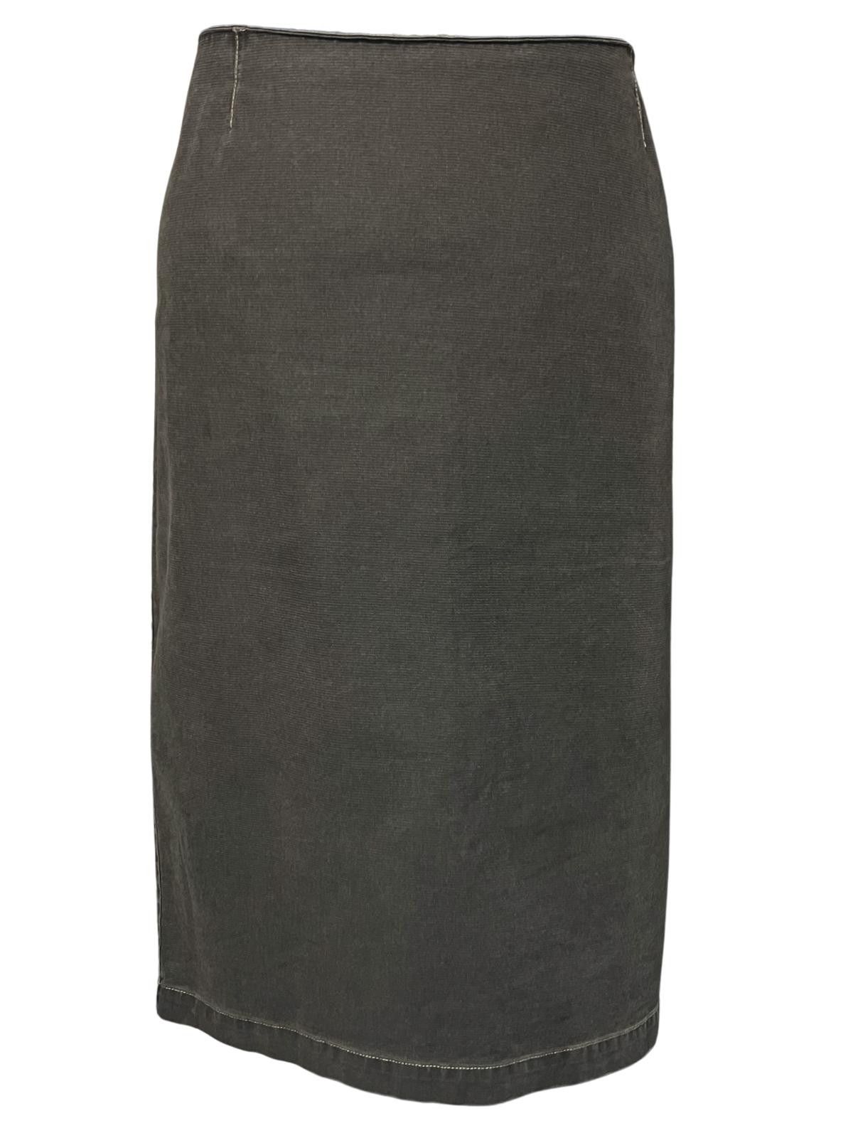 Unknown London Peruvian Connection Pencil Skirt Dark Brown Zip Size 38" / US 16 / IT 52 - 2 Thumbnail