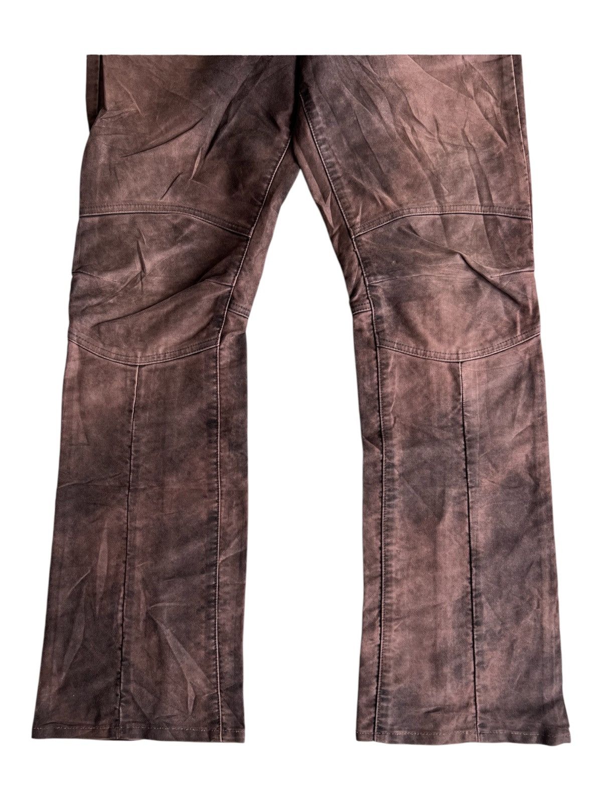 Isamu Katayama Backlash Y2K Barack Super Flare Knee Paded Stone Wash Biker Pants Size US 32 / EU 48 - 4 Thumbnail
