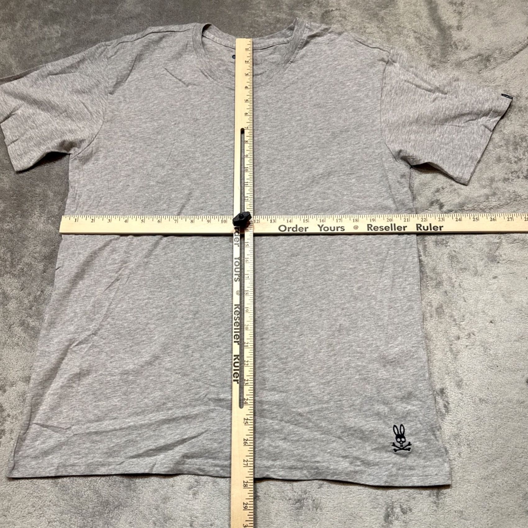 Psycho Bunny Psycho Bunny T-Shirt Men L Gray Cotton Skull Logo Bunny Crew Neck Shirt Mens Size US L / EU 52-54 / 3 - 4 Thumbnail