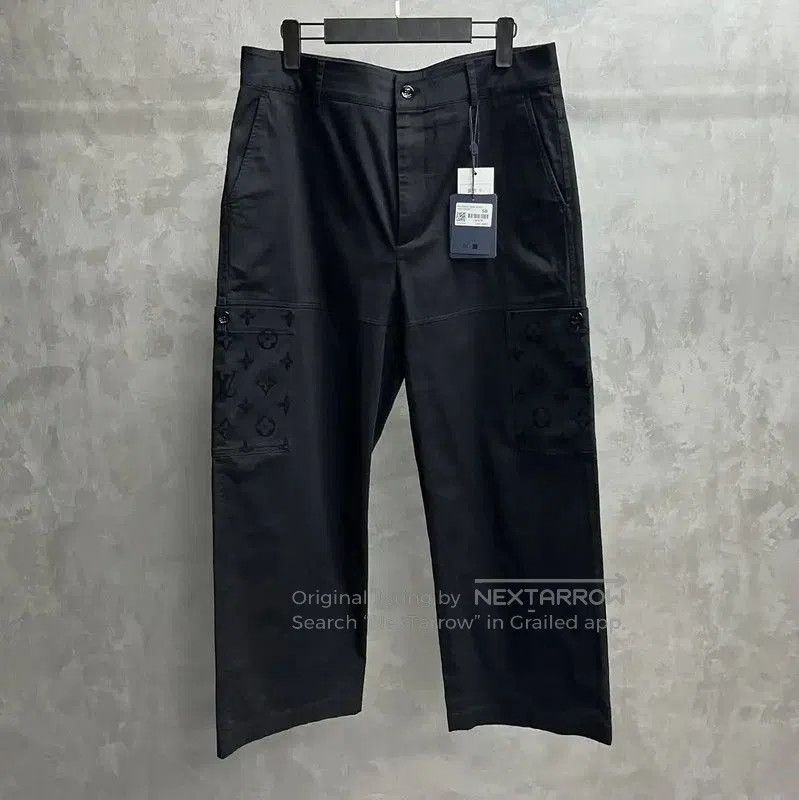 Louis Vuitton Louis Vuitton Black Cotton Casual Pants . Size US 36 / EU 52 - 1 Thumbnail