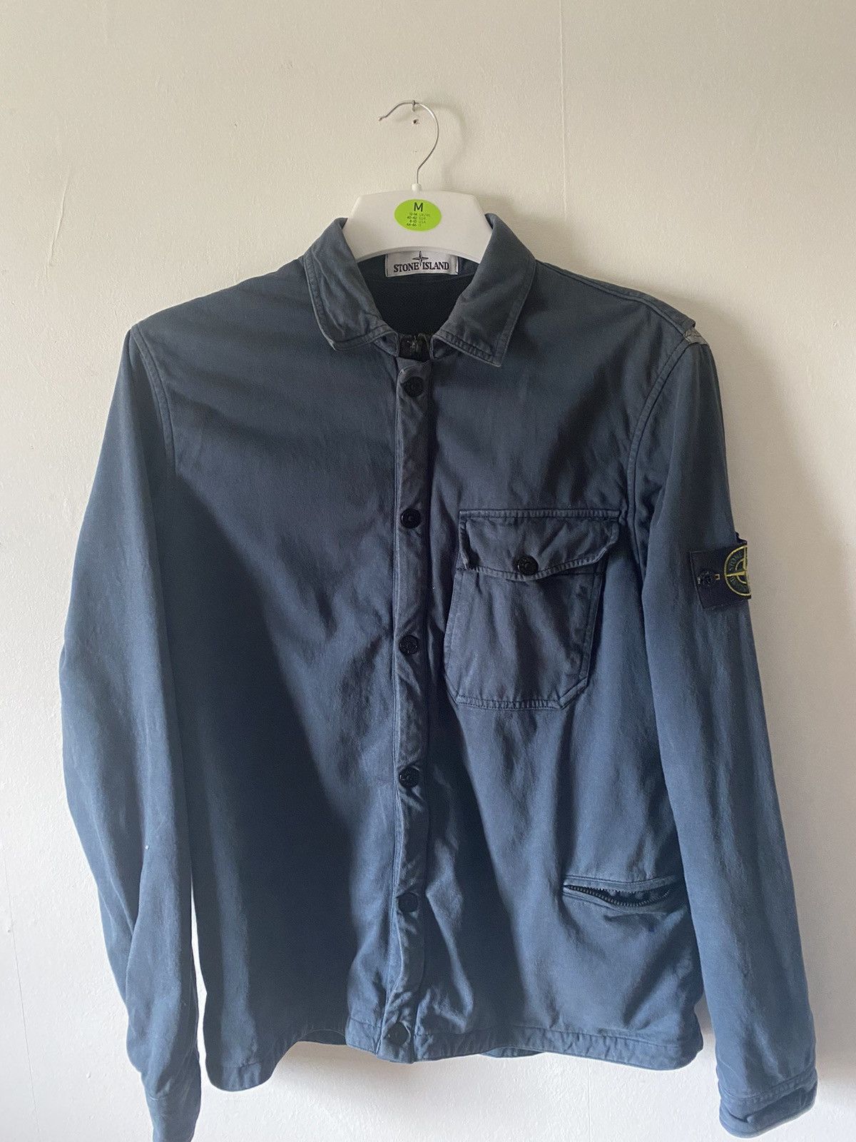 image of A/w 2014 Stone Island Reflective Overshirt in Navy, Men's (Size Medium)