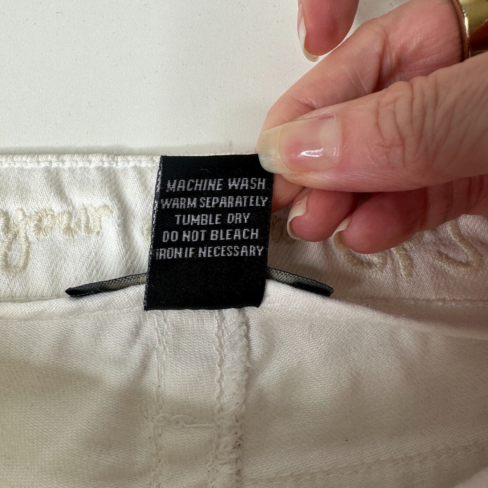 Other Adore Your Denim SPJ White Distress Denim Shorts Raw Edge Size 30" / US 8 / IT 44 - 7 Thumbnail