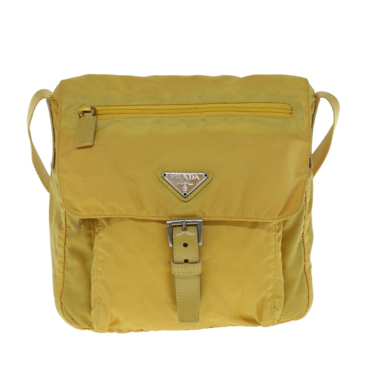 Prada Yellow Canvas Shoulder Bag (Pre-Owned) Size ONE SIZE - 1 Thumbnail