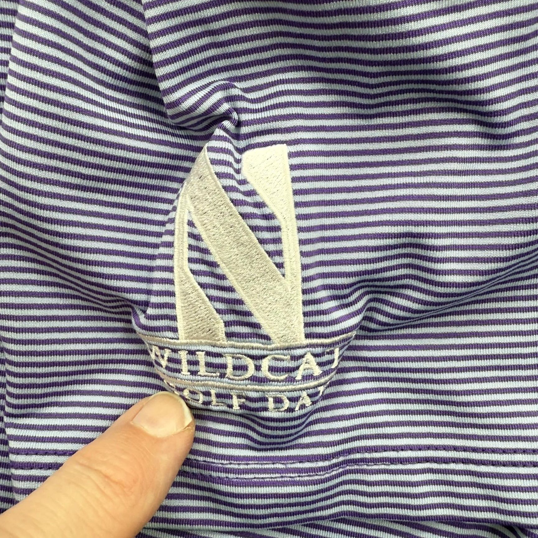 Vintage Greyson Polo Mens XL Purple Striped Collared Preppy Golf Golfing Performance Size US XL / EU 56 / 4 - 3 Thumbnail