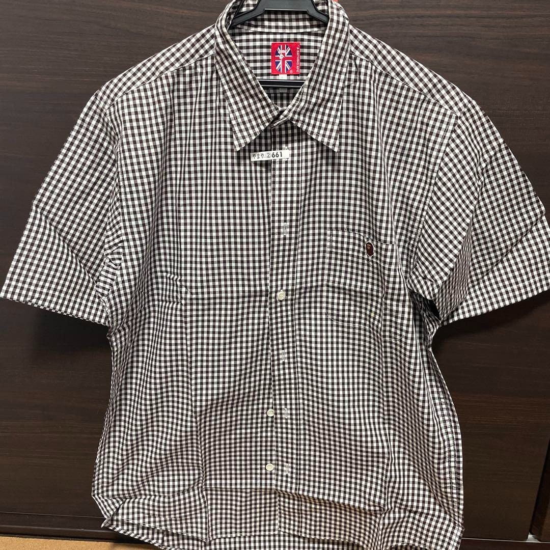 Bape A BATHING APE 90s-00s Checkered Short Sleeve Shirt Size US L / EU 52-54 / 3 - 1 Thumbnail