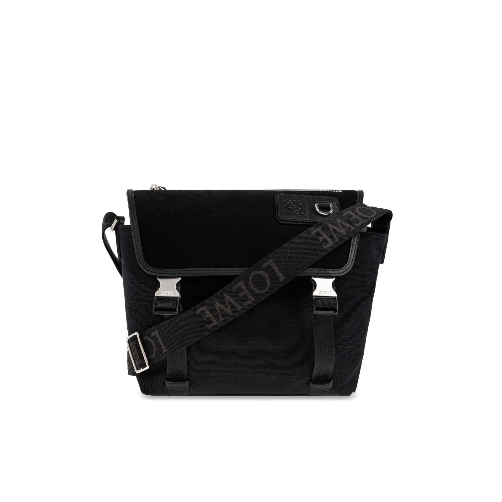 Loewe LOEWE Flex Medium $2250 Black Canvas/Suede Messenger Bag New Size ONE SIZE - 1 Thumbnail