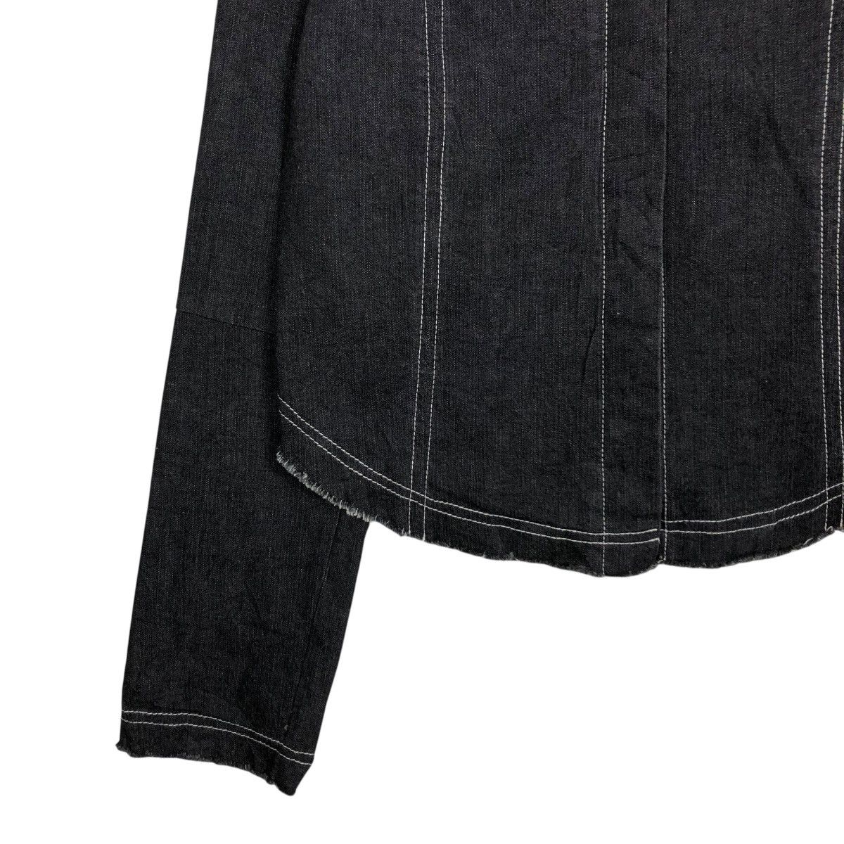 Japanese Brand 🔥VINTAGE CROPPED DENIM BIKER JACKET CARLOPIK ISSEY MIYAKE Size M / US 6-8 / IT 42-44 - 6 Thumbnail